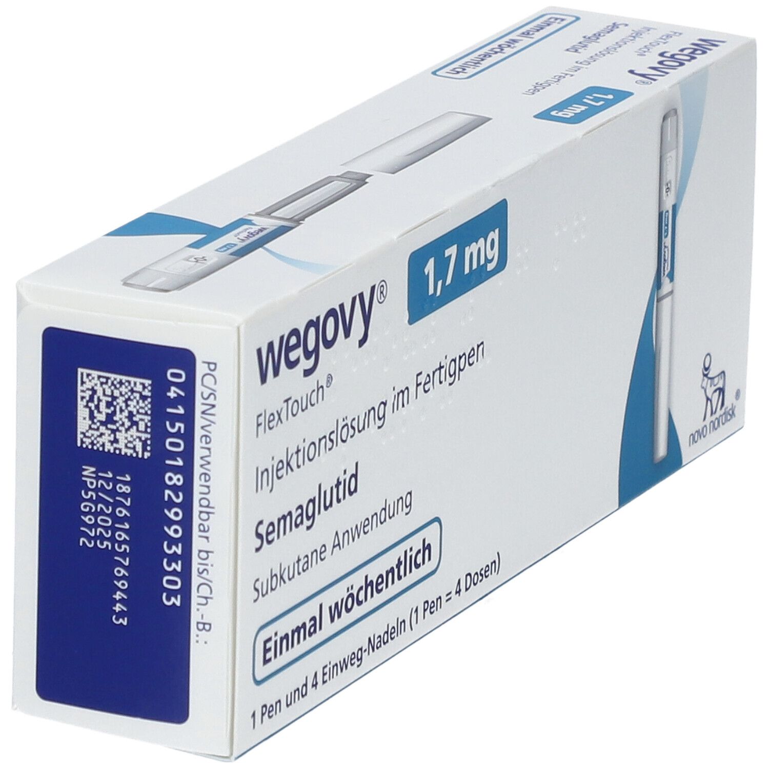 WEGOVY 1,7 Mg FlexTouch Injektionslsg.Fertigpen 1x3 Ml Mit Dem E-Rezept ...