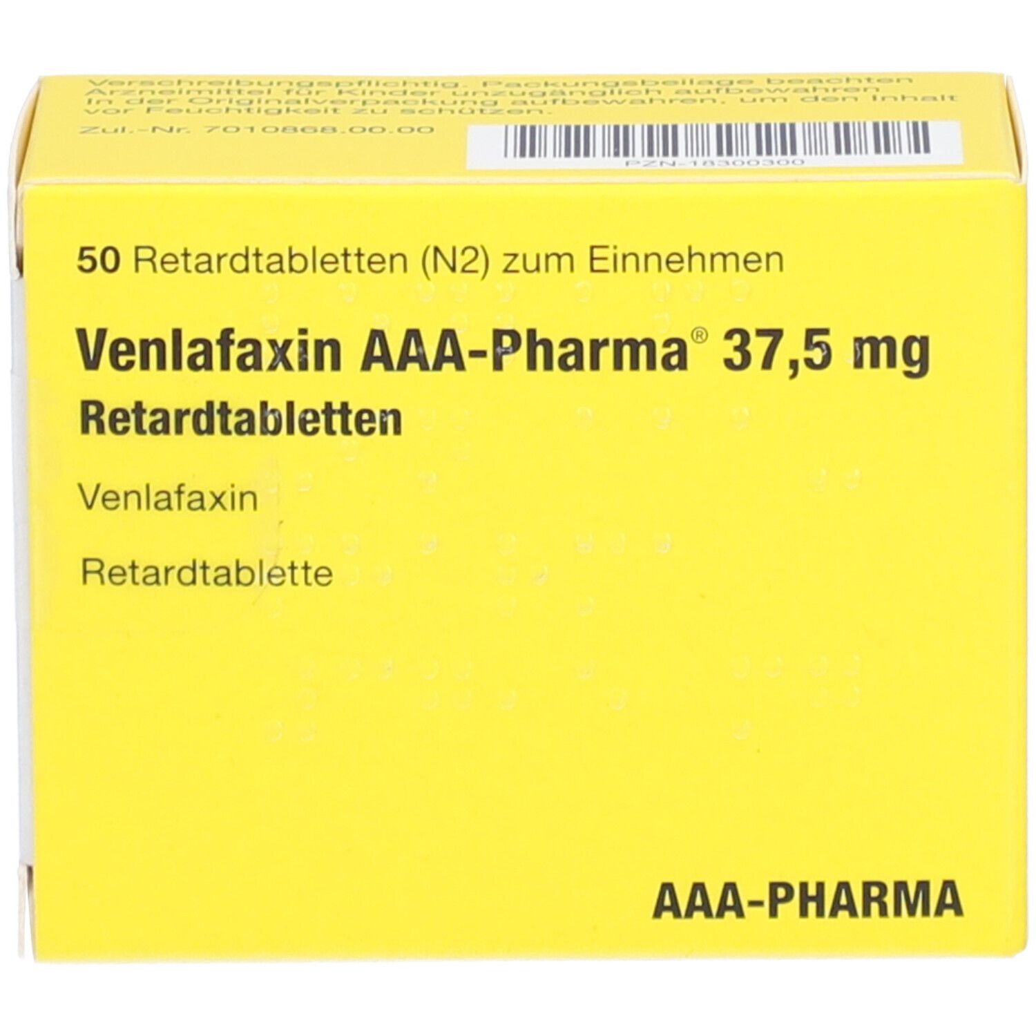 VENLAFAXIN AAA-Pharma 37,5 mg Retardtabletten