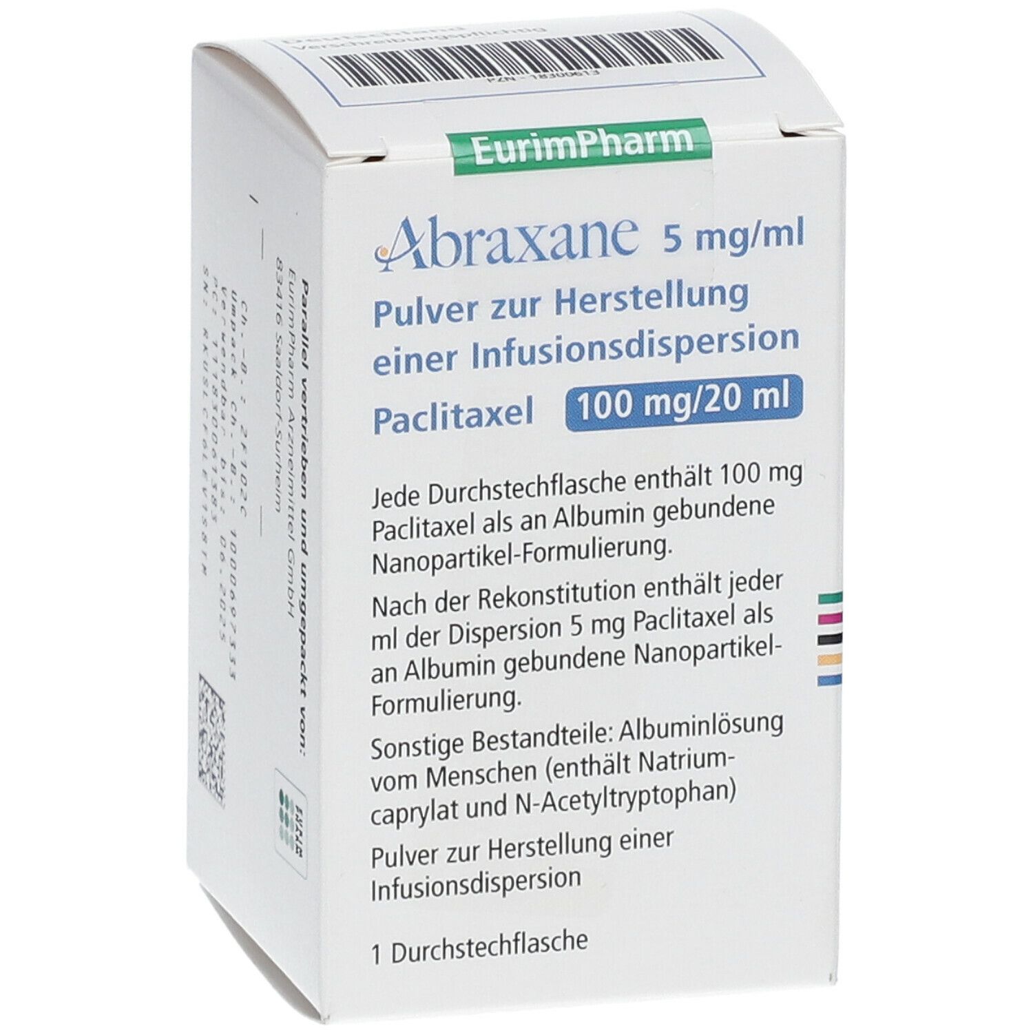 Abraxane®5 mg/ml 100mg Plv.z.Her.e.Inf.-Disp.Dsfl.