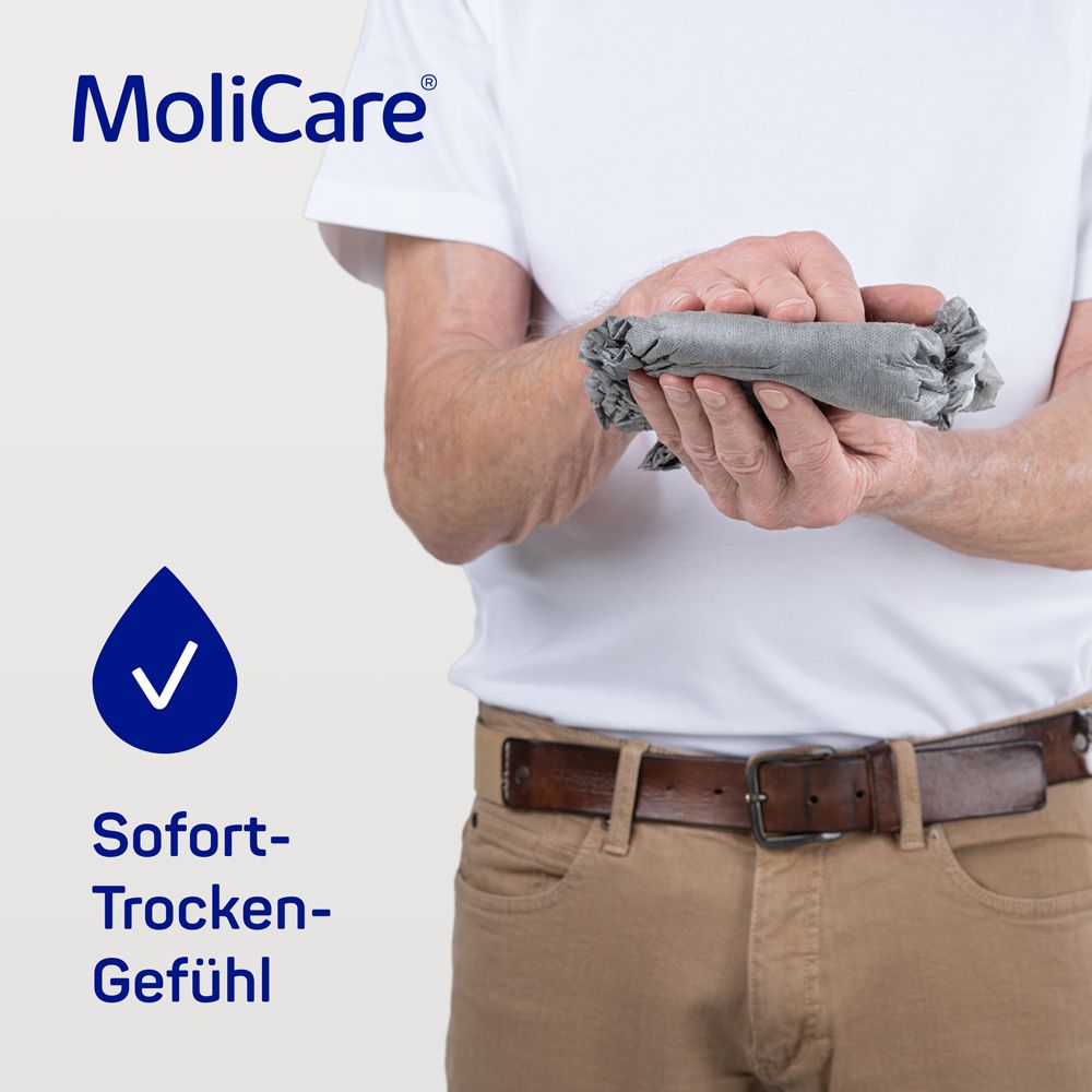 MoliCare Men Pants: Sofort-Trocken-Gefühl durch SkinGuard Technologie.