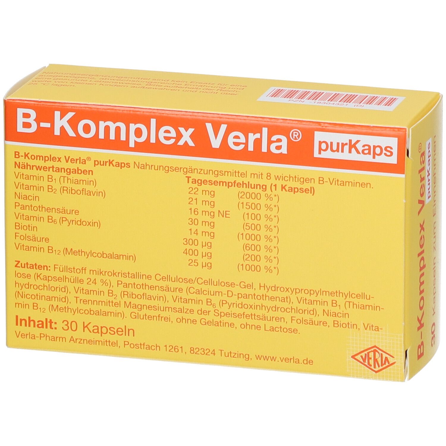 B-Komplex Verla® PurKaps 30 St - Shop Apotheke