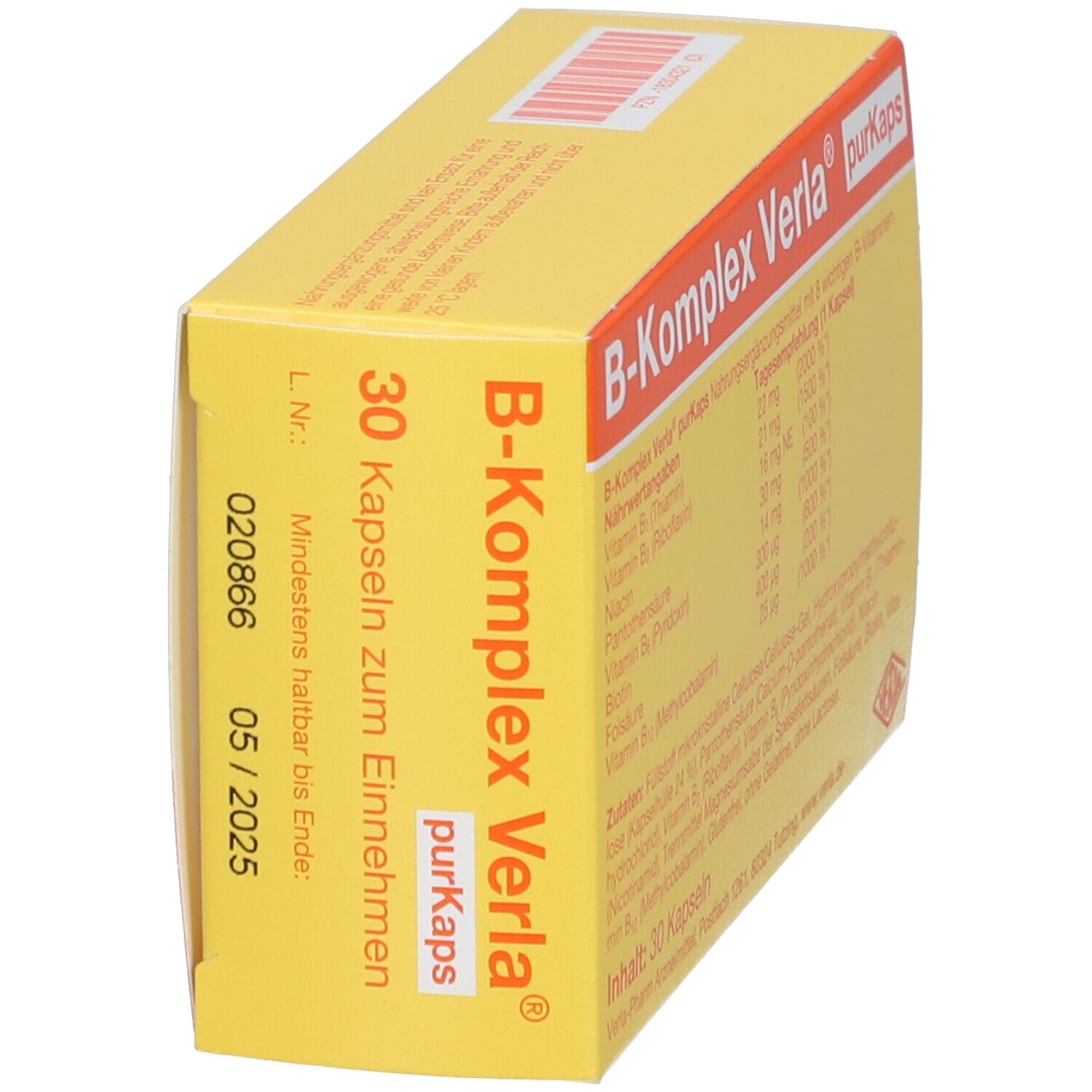 B-Komplex Verla® PurKaps 30 St - Shop Apotheke