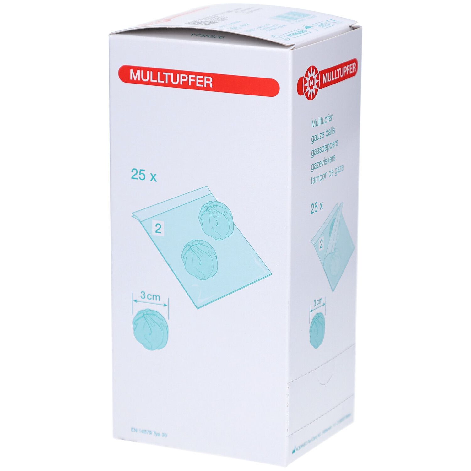 NOBAMED Mulltupfer steril 3 cm