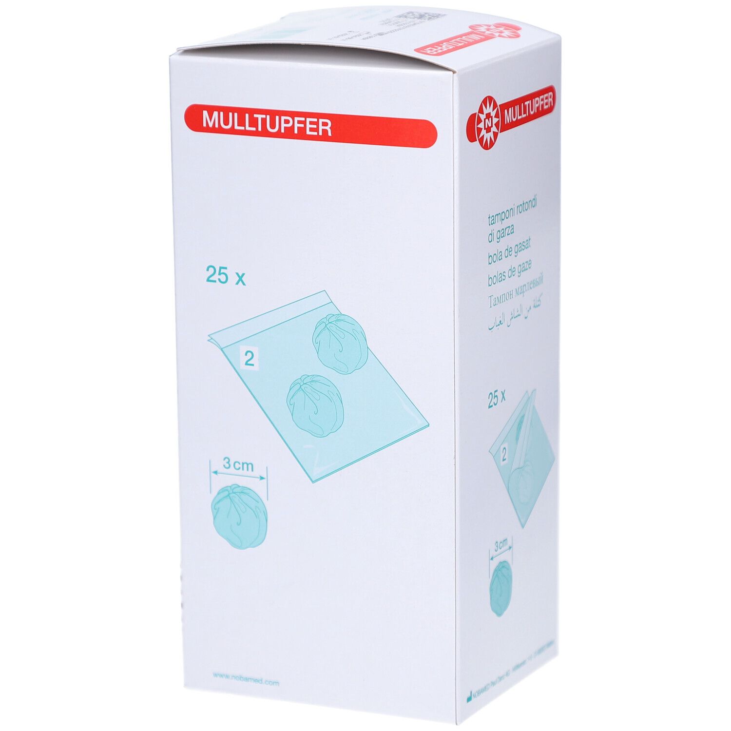 NOBAMED Mulltupfer steril 3 cm