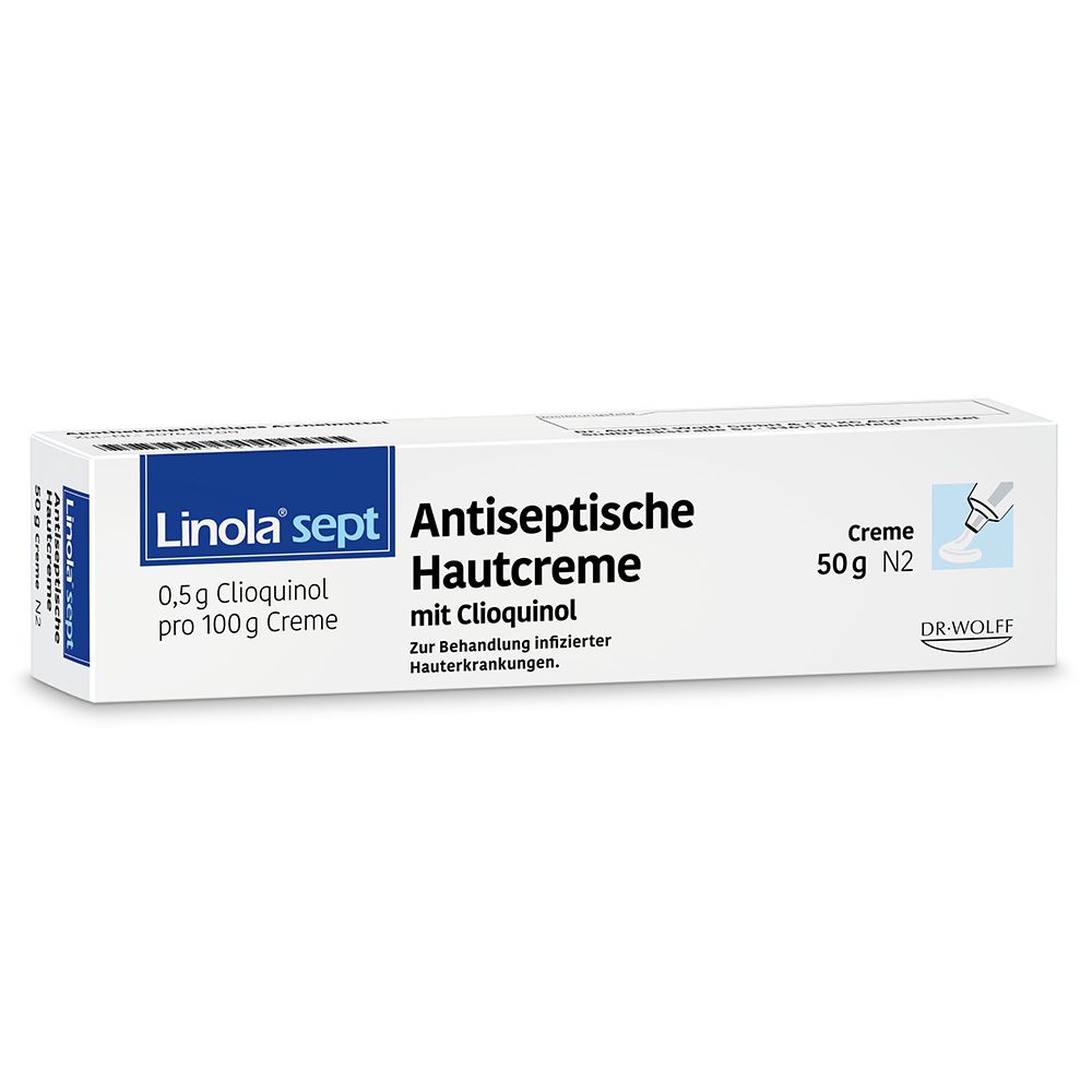 Linola sept Antiseptische Hautcreme mit Clioquinol