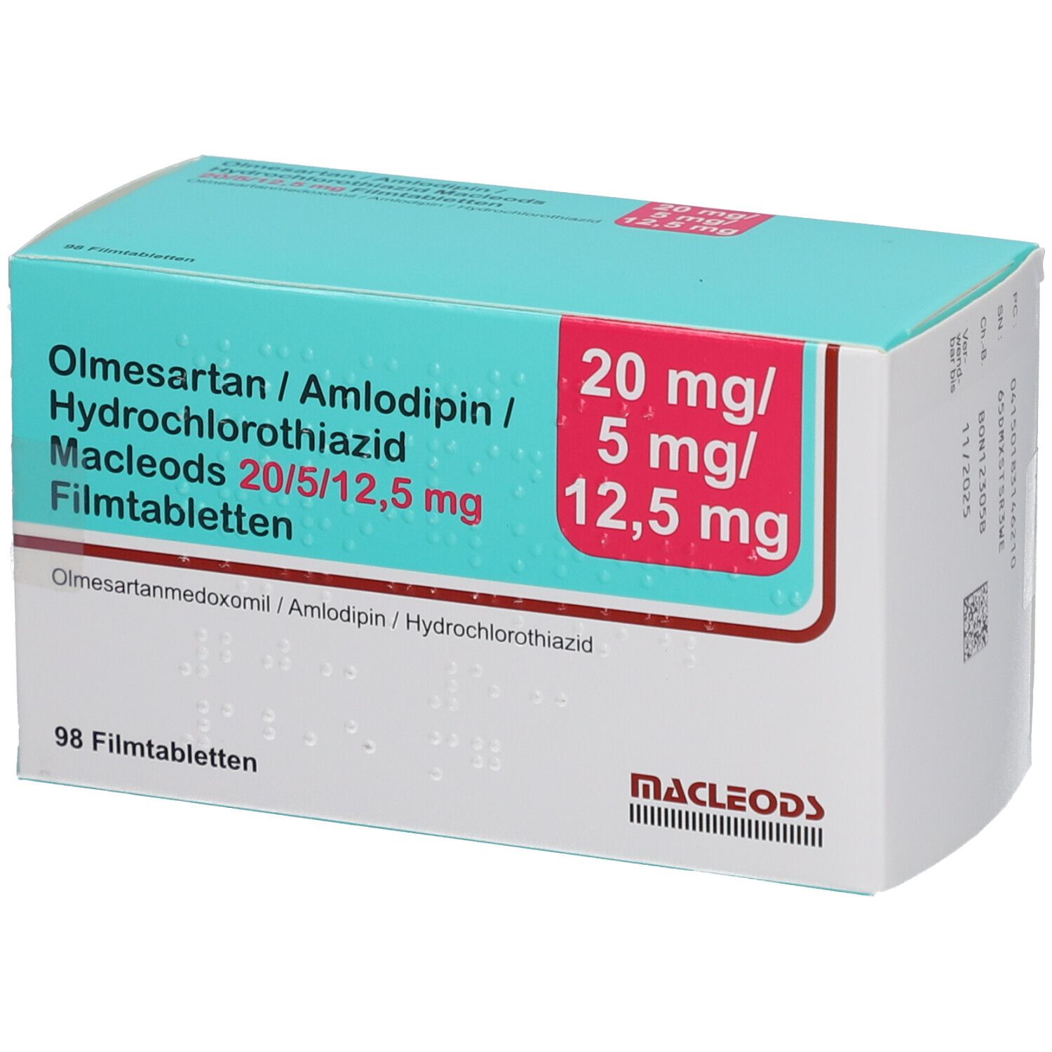 OLMESARTAN/Amlodipin/HCT Macleods 20/5/12,5mg FTA