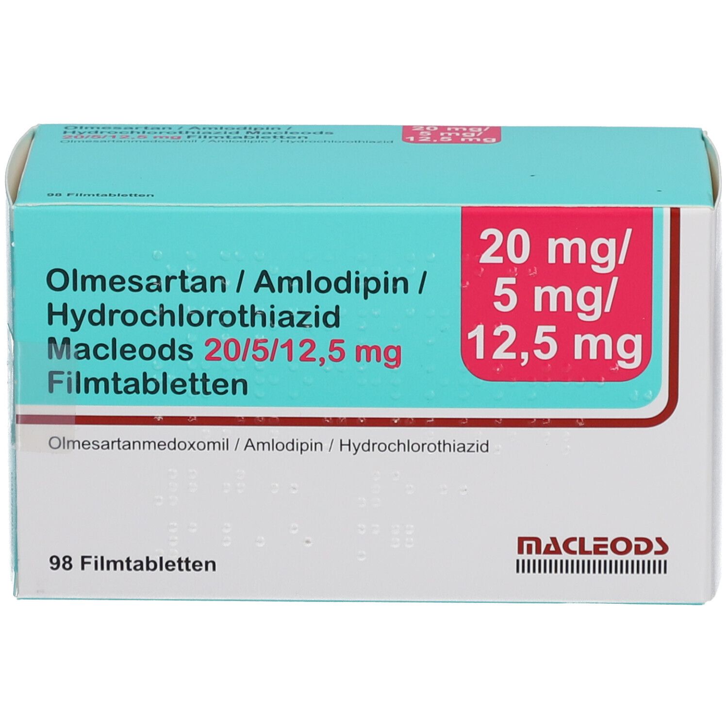 OLMESARTAN/Amlodipin/HCT Macleods 20/5/12,5mg FTA