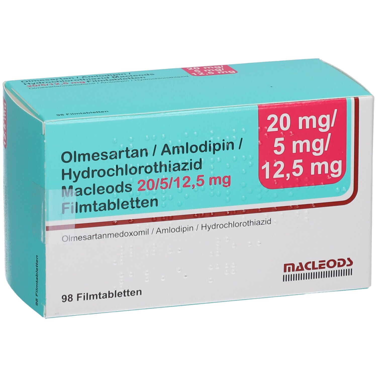 OLMESARTAN/Amlodipin/HCT Macleods 20/5/12,5mg FTA