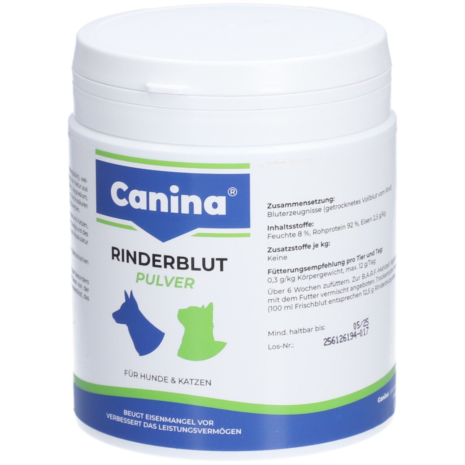 Canina® Rinderblutpulver für Hunde und Katzen