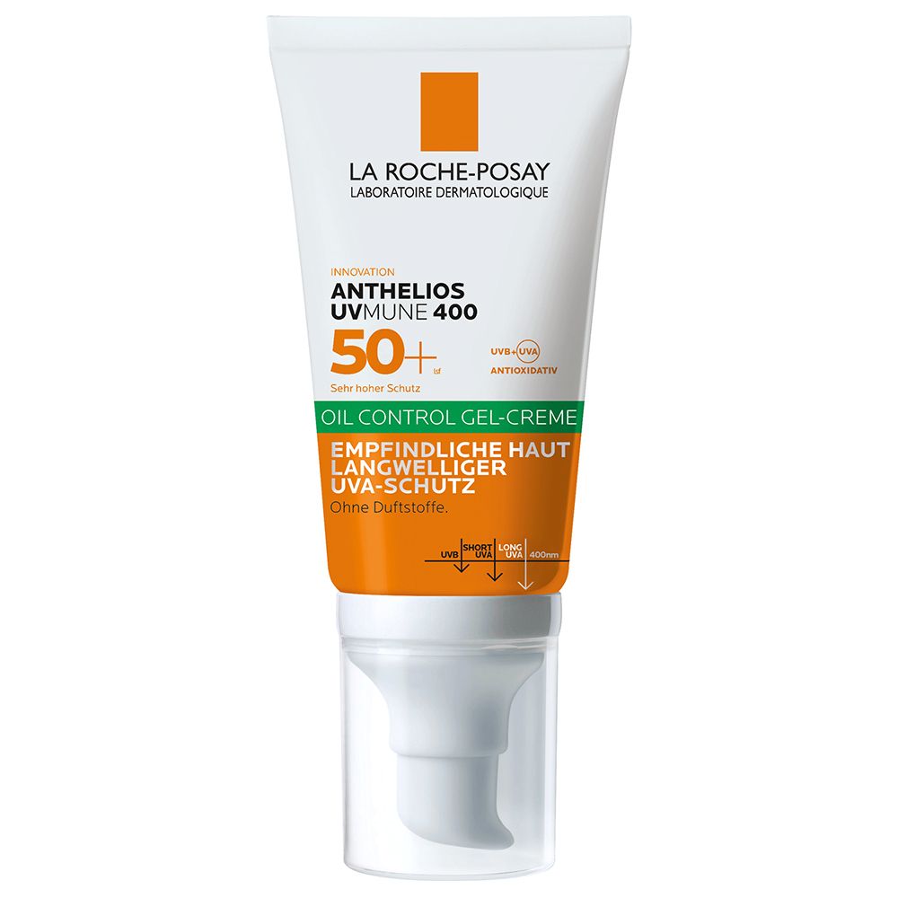 La Roche Posay Anthelios UV Mune 400 Oil Control Gel-Creme Sonnengel mit Lsf50+ für sehr hohen Schutz vor Uva- und UVB-S