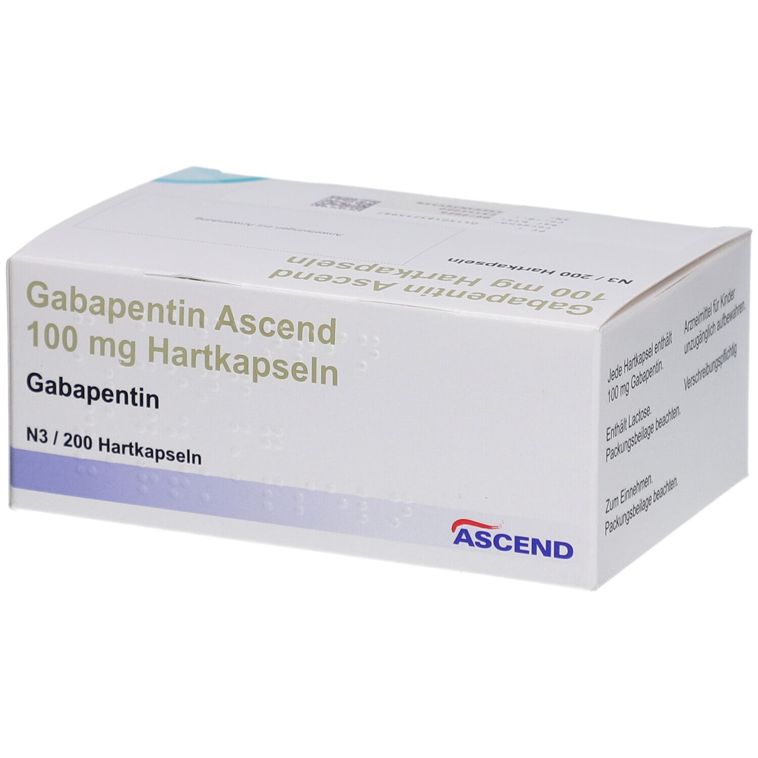 GABAPENTIN Ascend 100 mg Hartkapseln