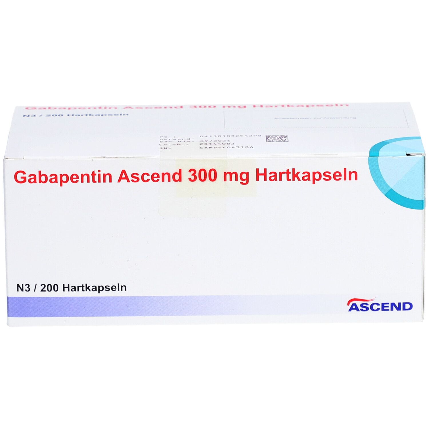 GABAPENTIN Ascend 300 mg Hartkapseln