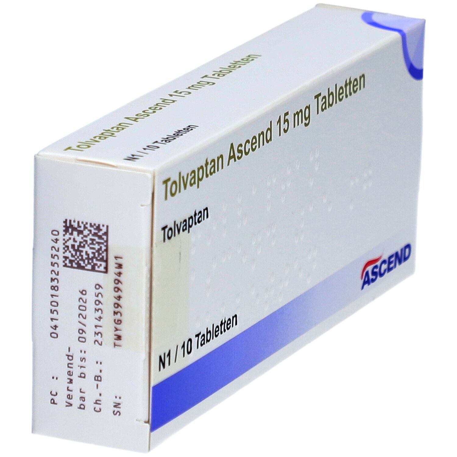 Tolvaptan Ascend 15 mg Tabletten 10 St