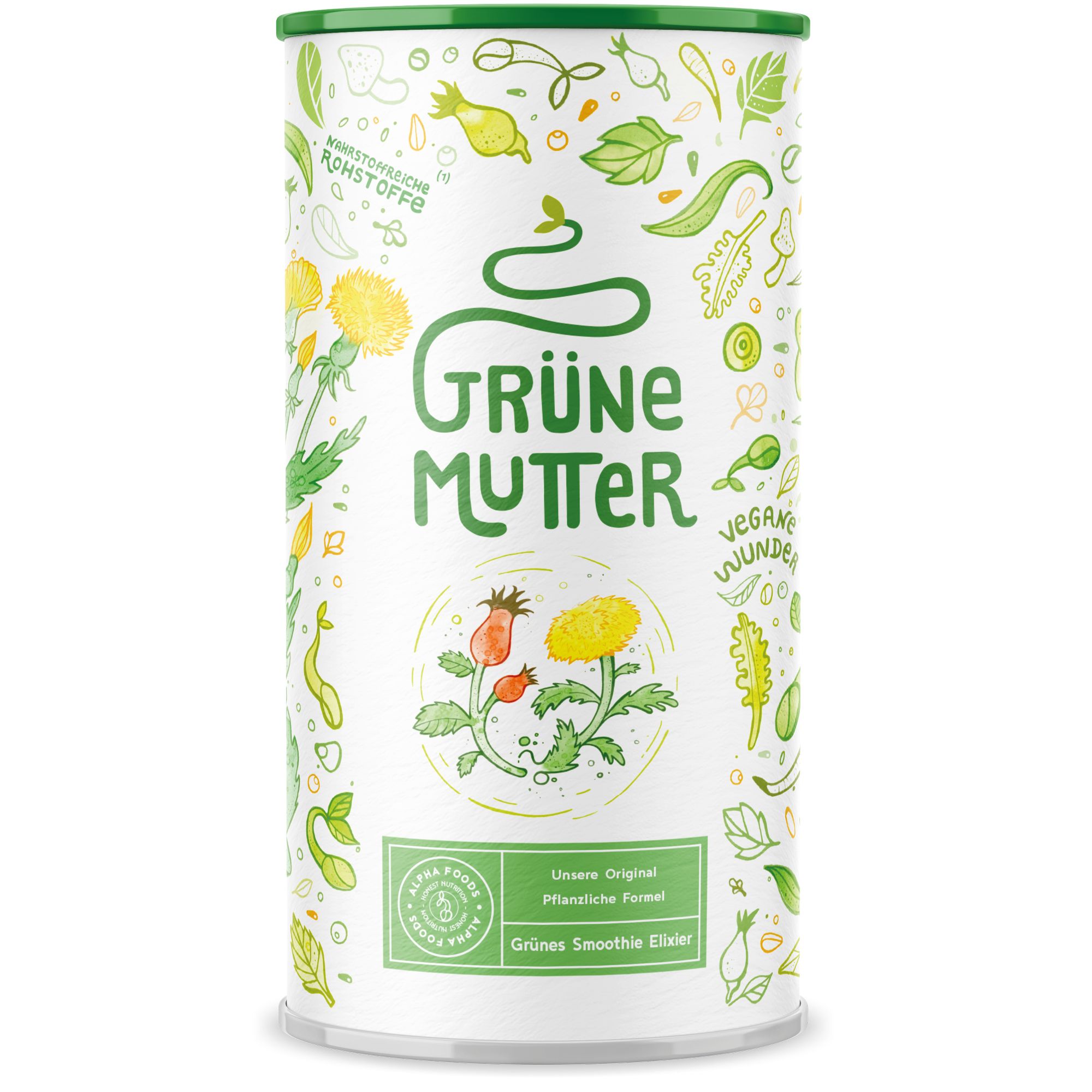 ALPHA FOODS Grüne Mutter OPC Spirulina + Coenzym Q10 vegan
