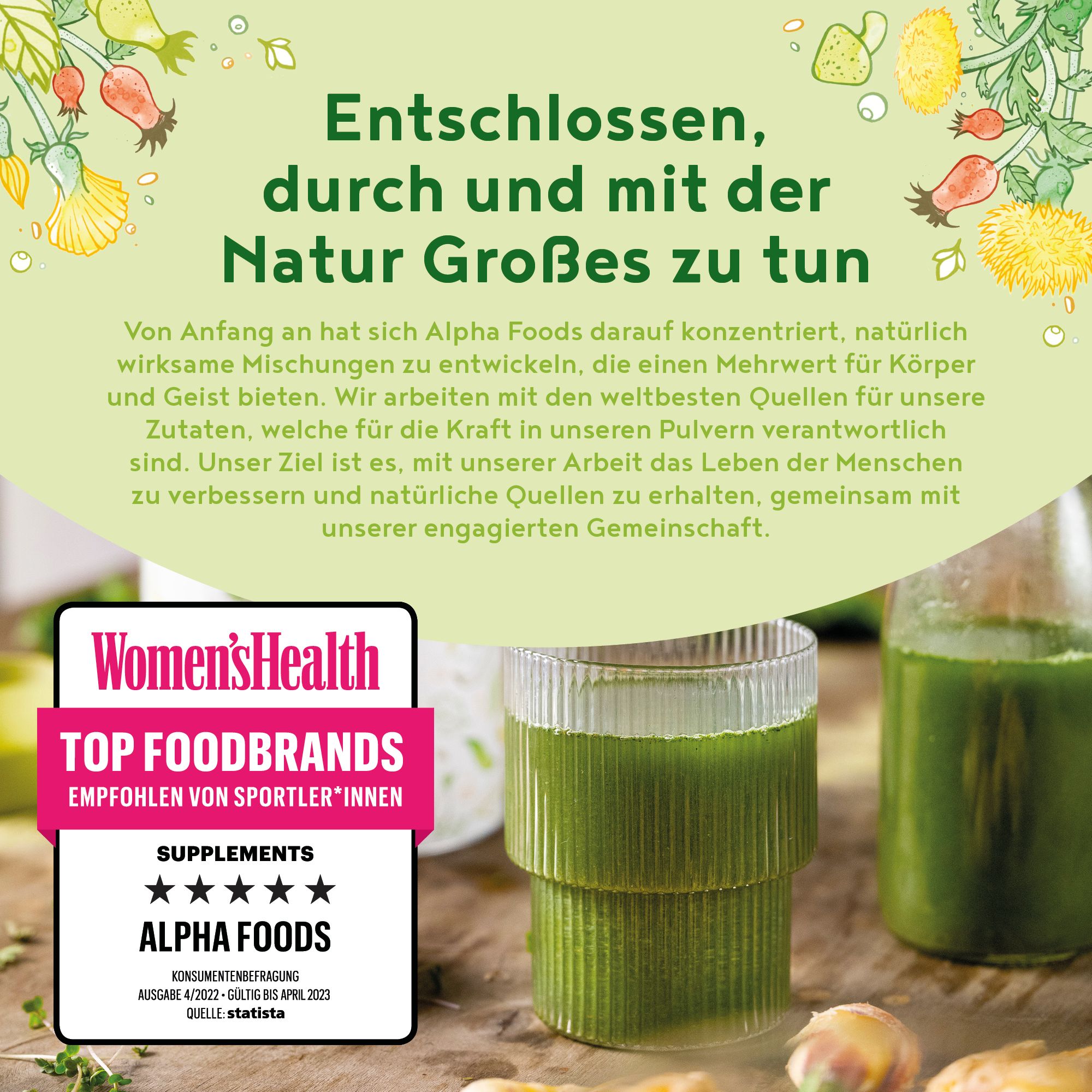 ALPHA FOODS Grüne Mutter OPC Spirulina + Coenzym Q10 vegan