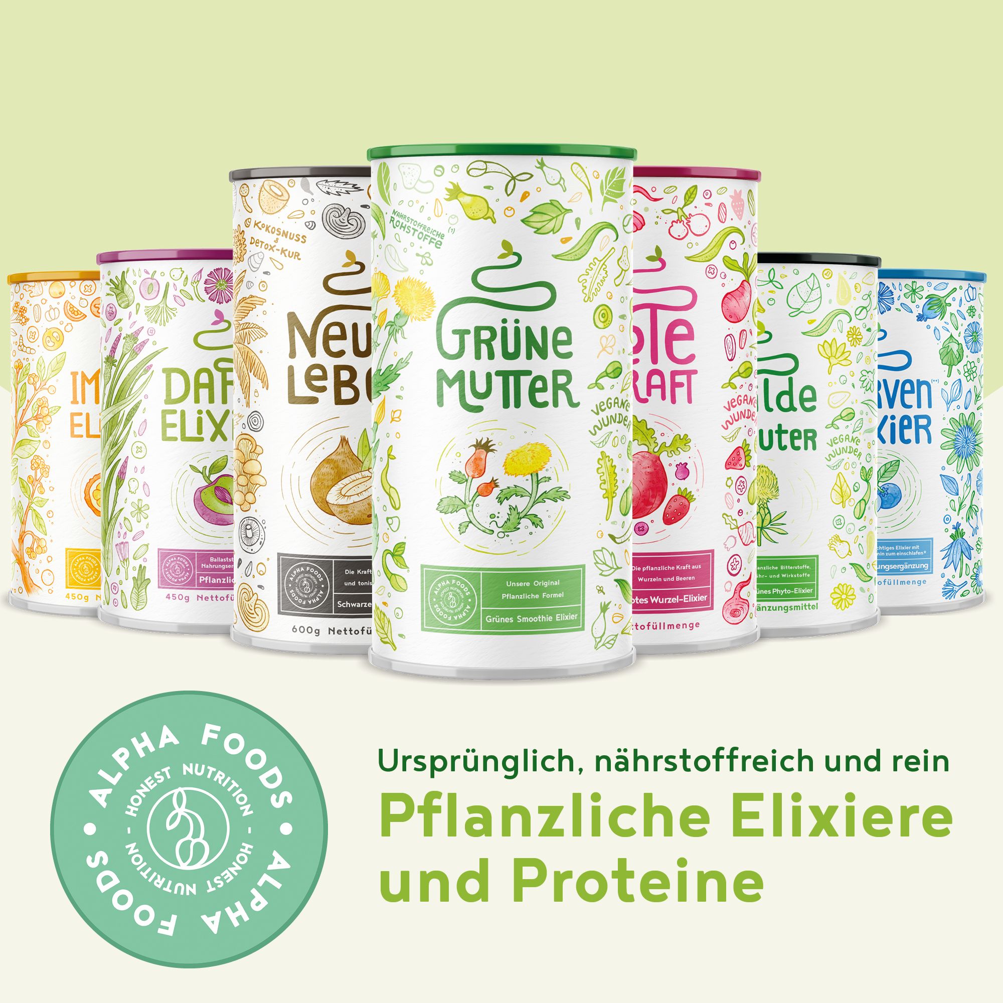 ALPHA FOODS Grüne Mutter OPC Spirulina + Coenzym Q10 vegan