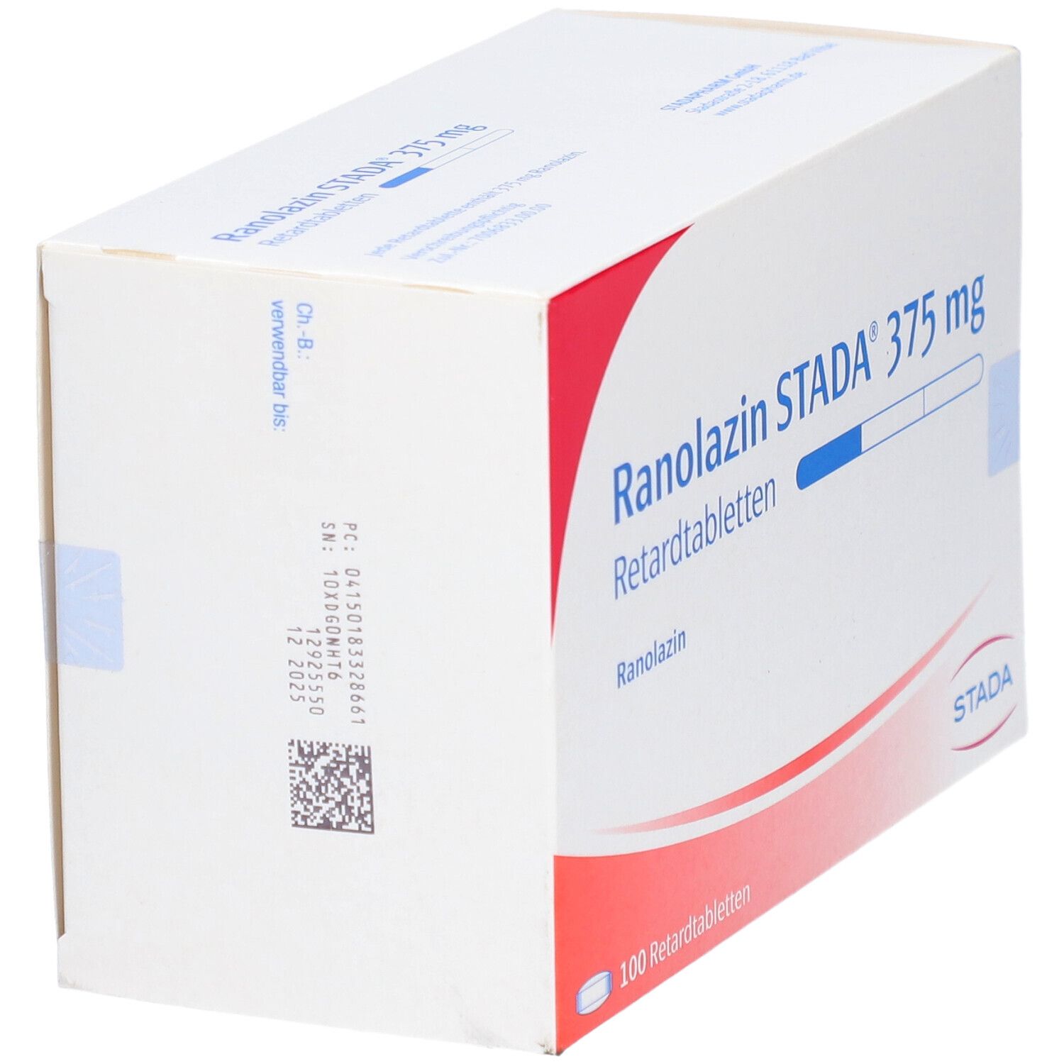 Ranolazin Stada 375 mg Retardtabletten 100 St Retard-Tabletten