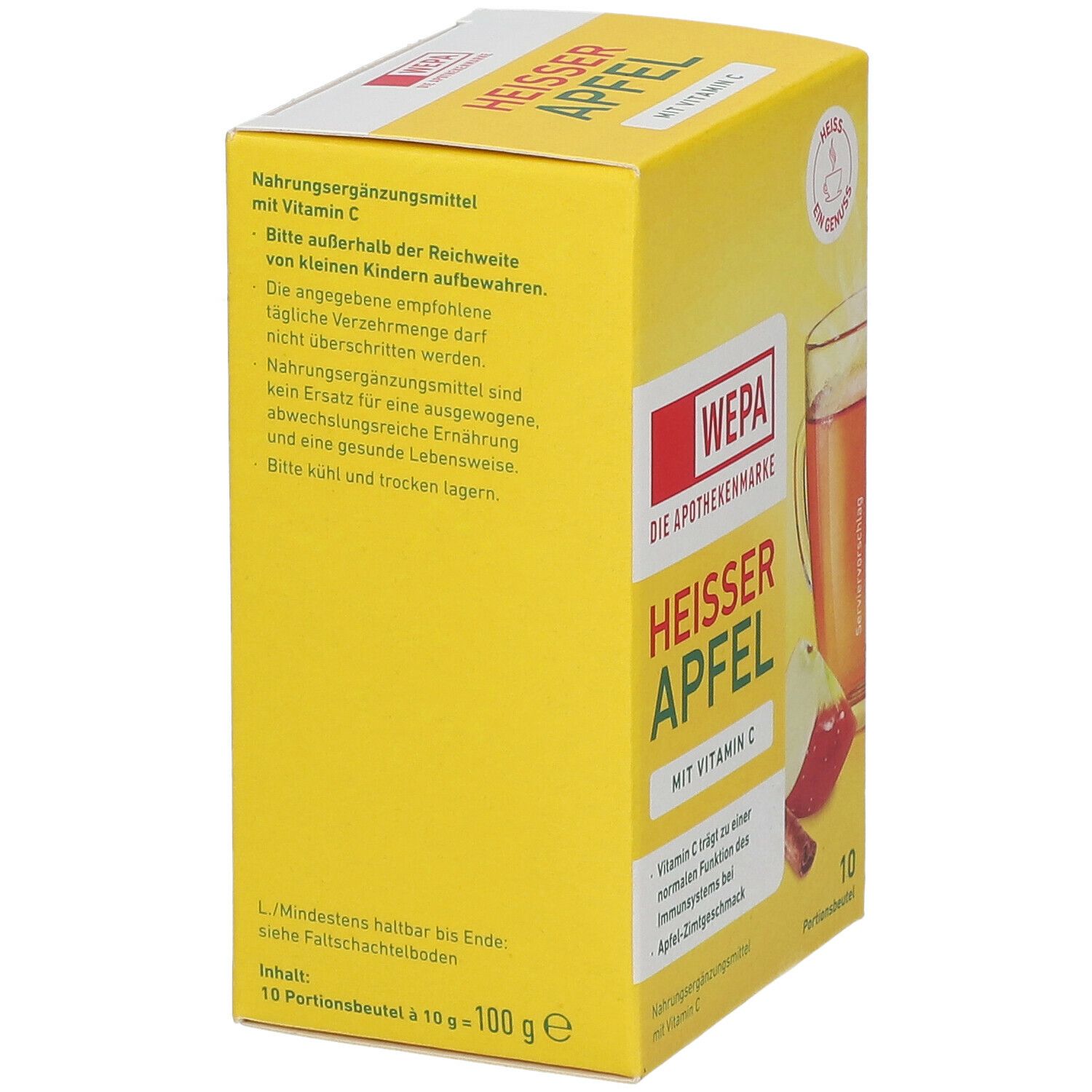 Wepa heißer Apfel+Vitamin C Pulver 10x10 g