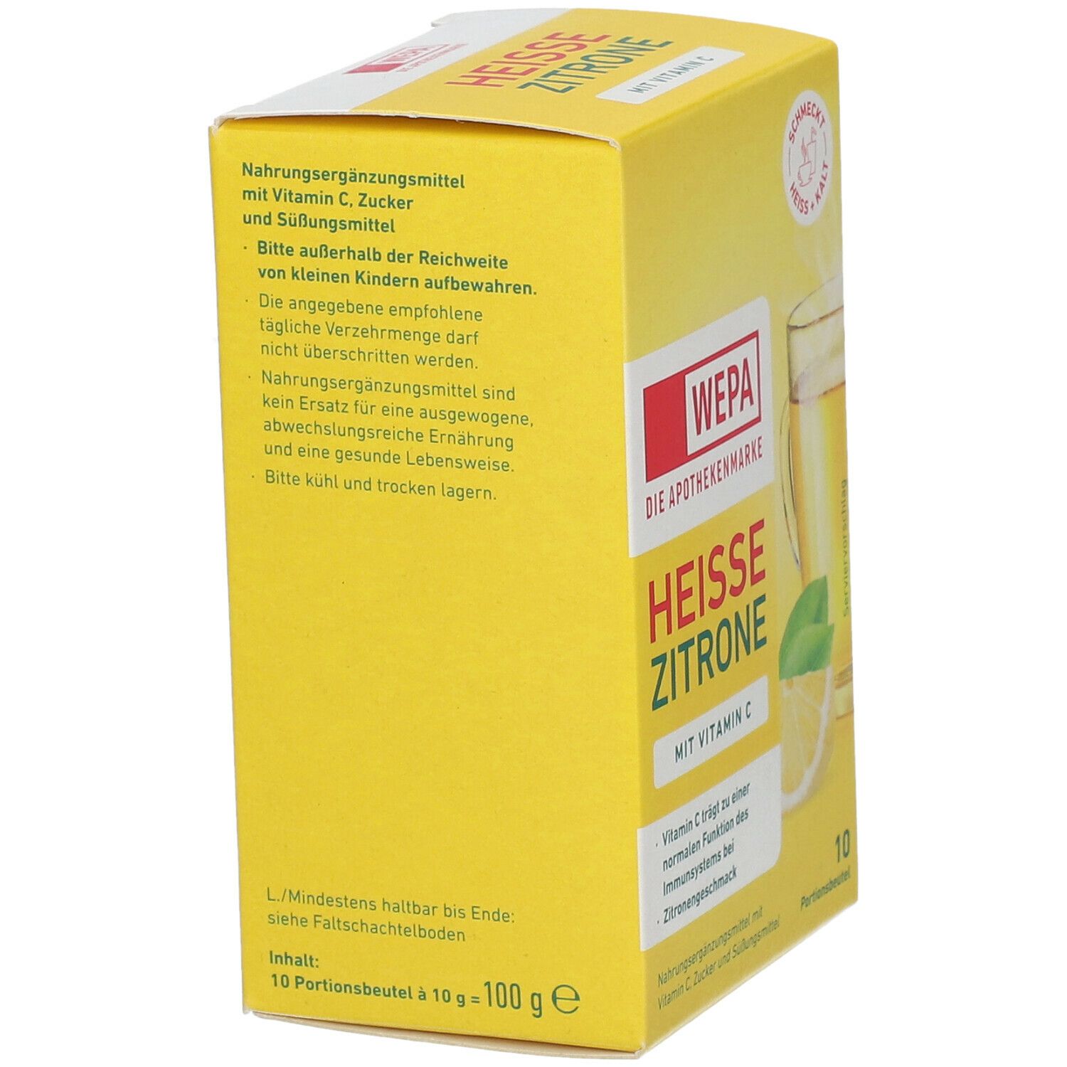 Wepa heiße Zitrone+Vitamin C Pulver 10x10 g