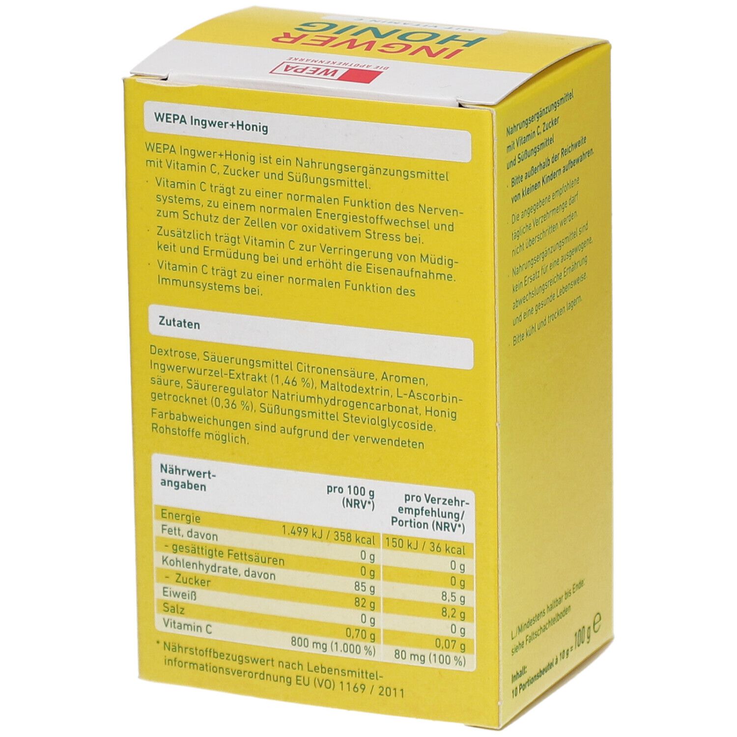 WEPA Ingwer+Honig+Vitamin C Pulver