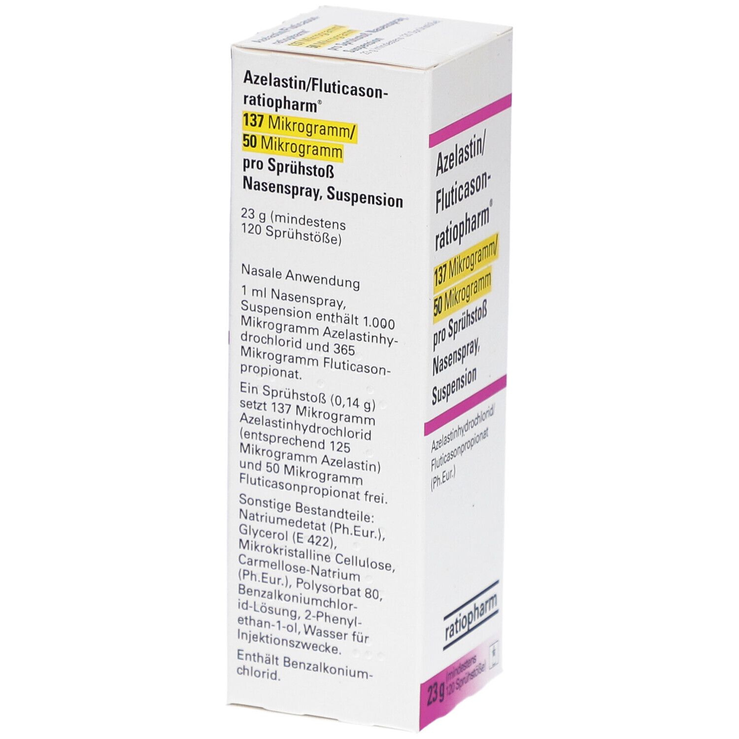 AZELASTIN/Fluticason-ratio.137µg/50µg/Sprühst. NAS