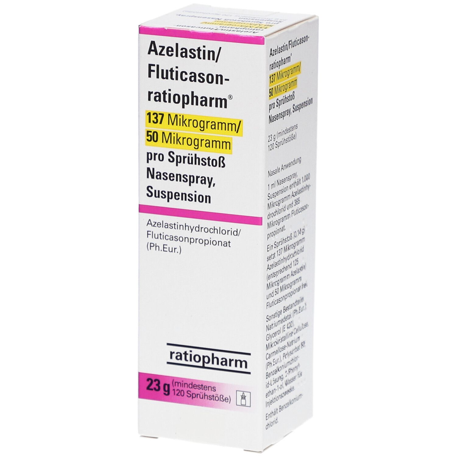 AZELASTIN/Fluticason-ratio.137µg/50µg/Sprühst. NAS