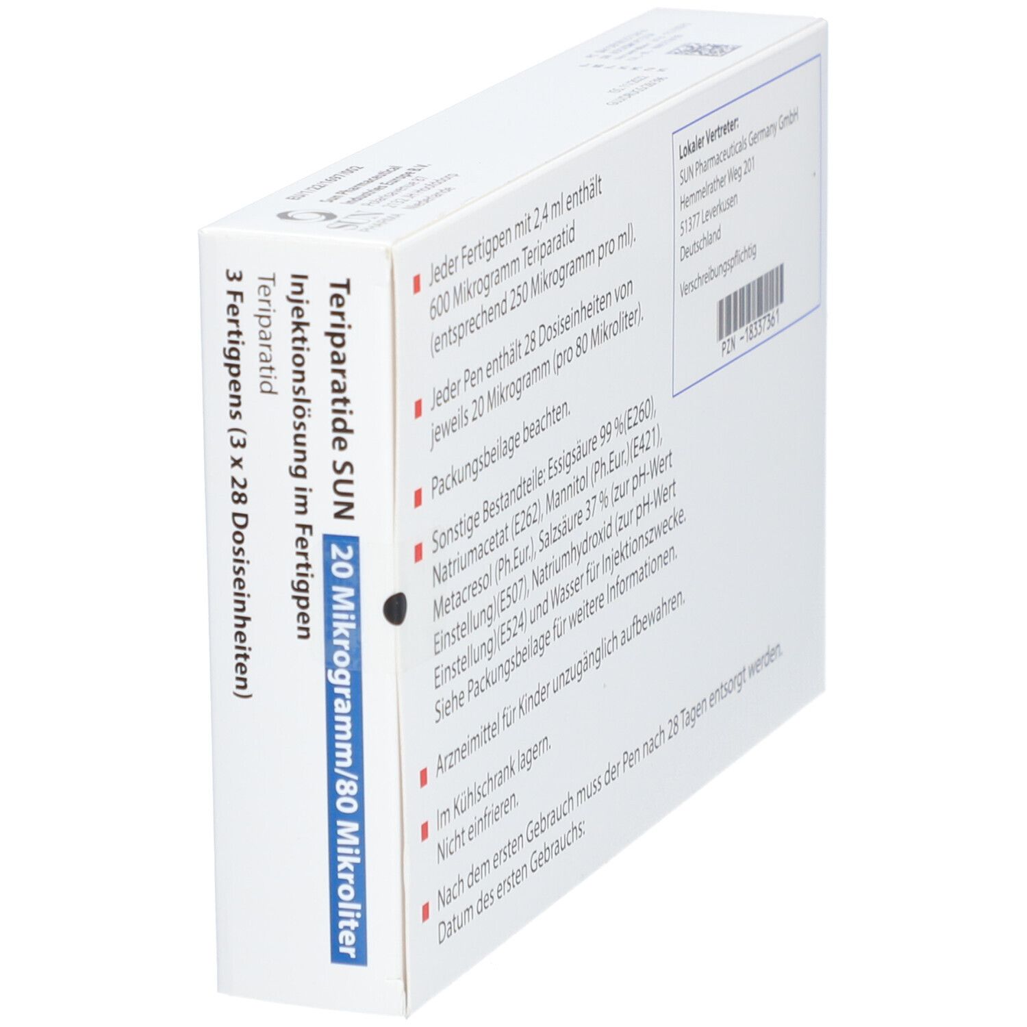 TERIPARATIDE SUN 20 µg/80 µl Inj.-Lsg.Fertigpen