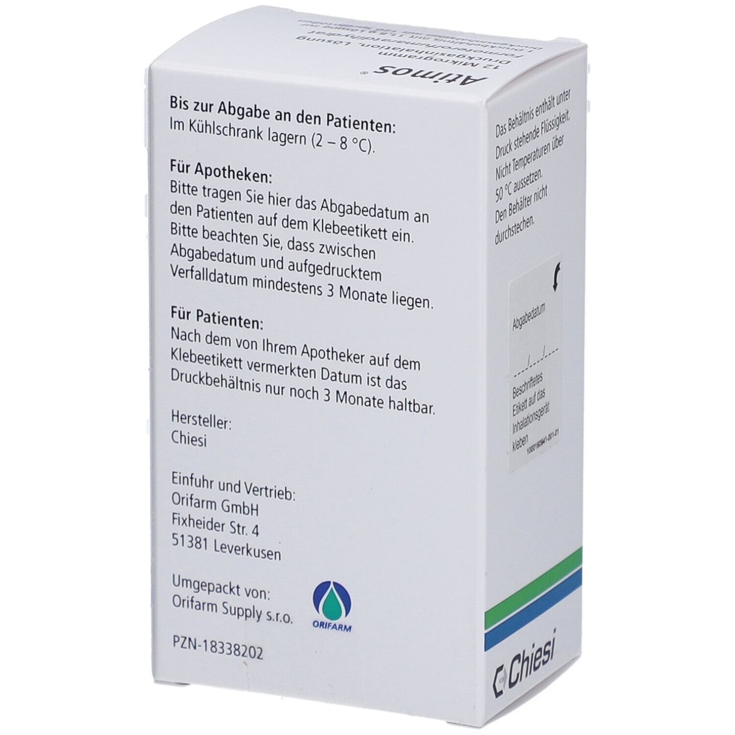 ATIMOS 12 Mikrogramm 120 Hub Druckgas-Inhalat.Lsg