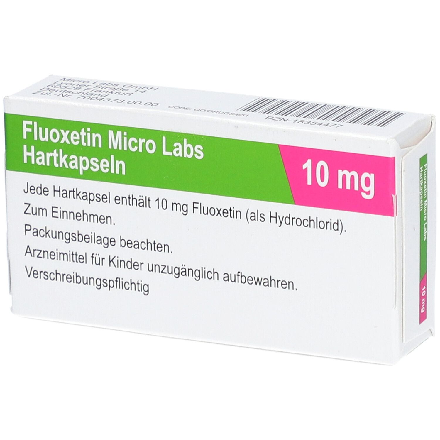 FLUOXETIN Micro Labs 10 mg Hartkapseln