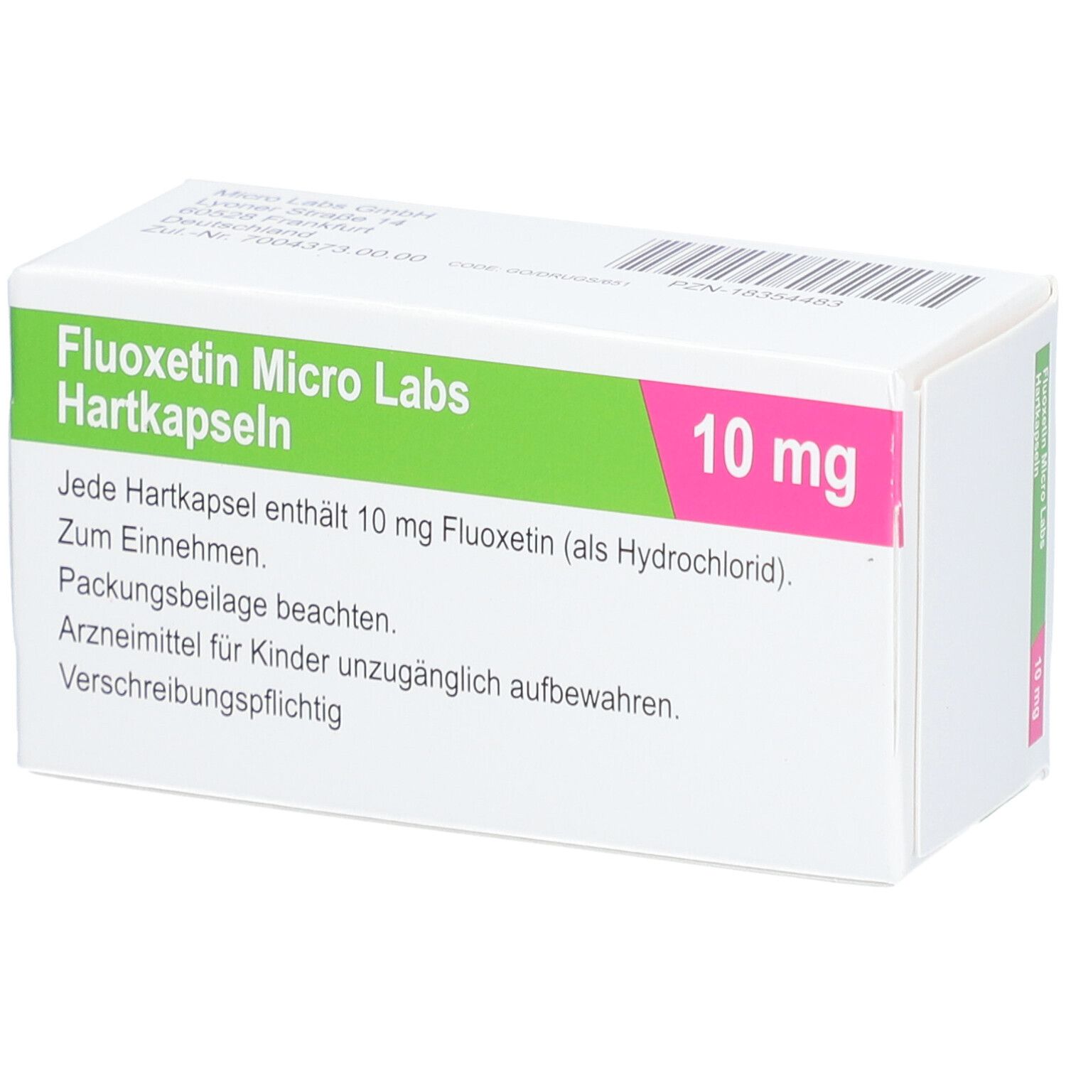 FLUOXETIN Micro Labs 10 mg Hartkapseln