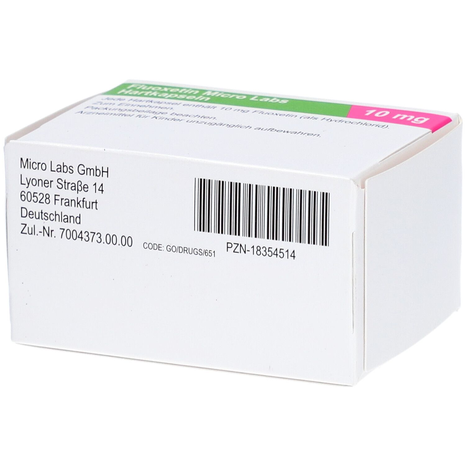 FLUOXETIN Micro Labs 10 mg Hartkapseln