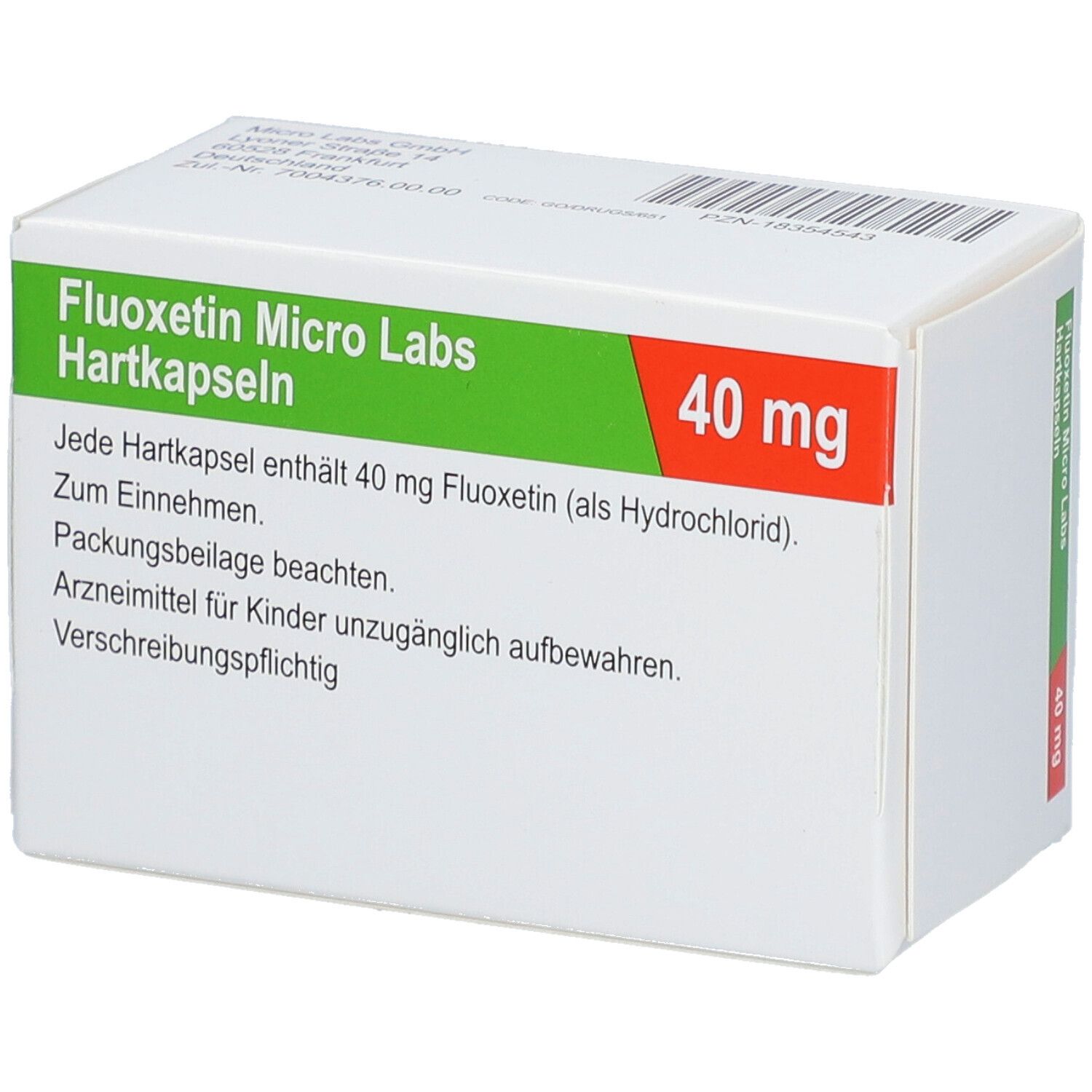 FLUOXETIN Micro Labs 40 mg Hartkapseln