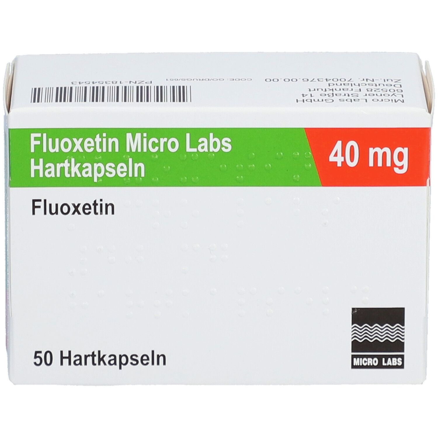 FLUOXETIN Micro Labs 40 mg Hartkapseln
