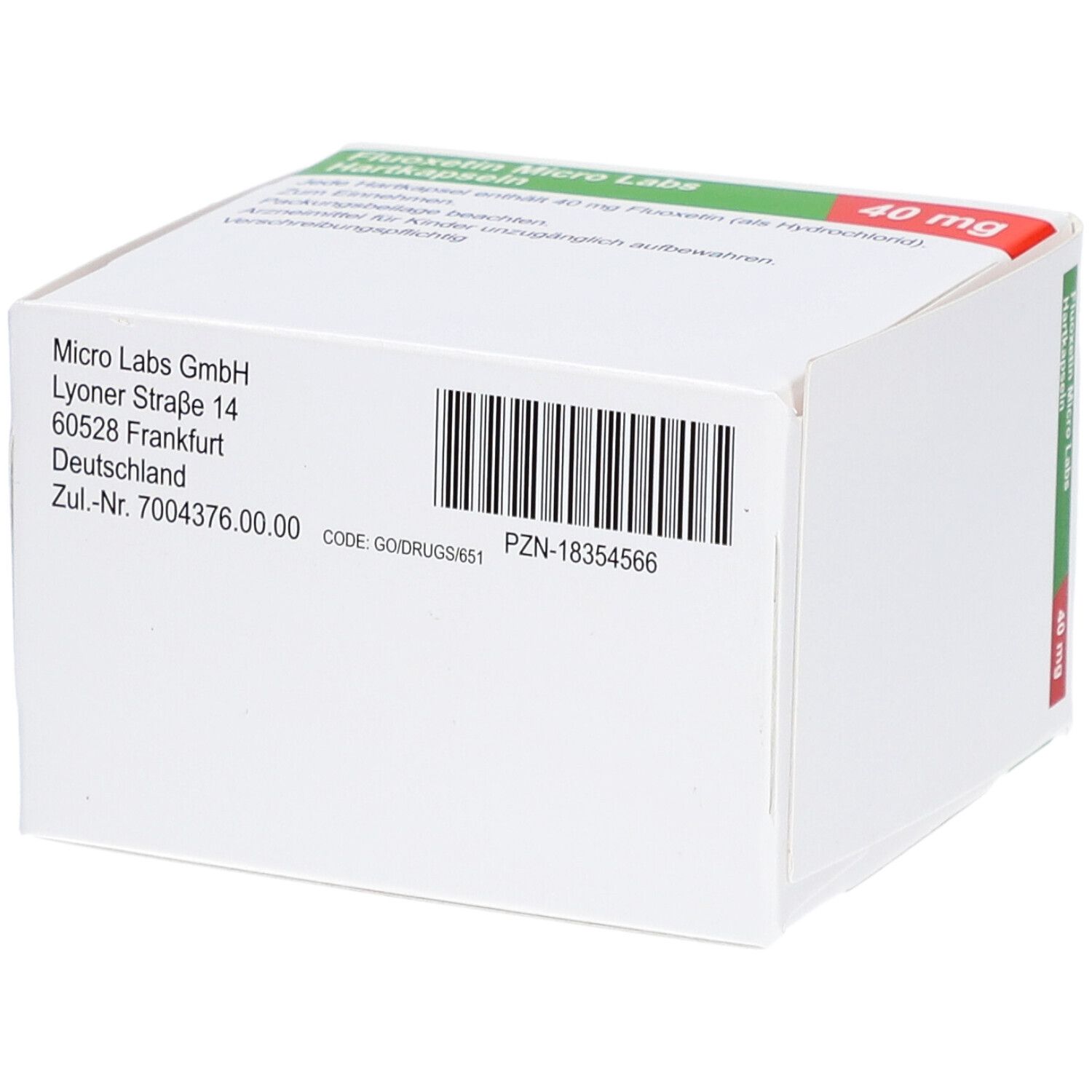 FLUOXETIN Micro Labs 40 mg Hartkapseln