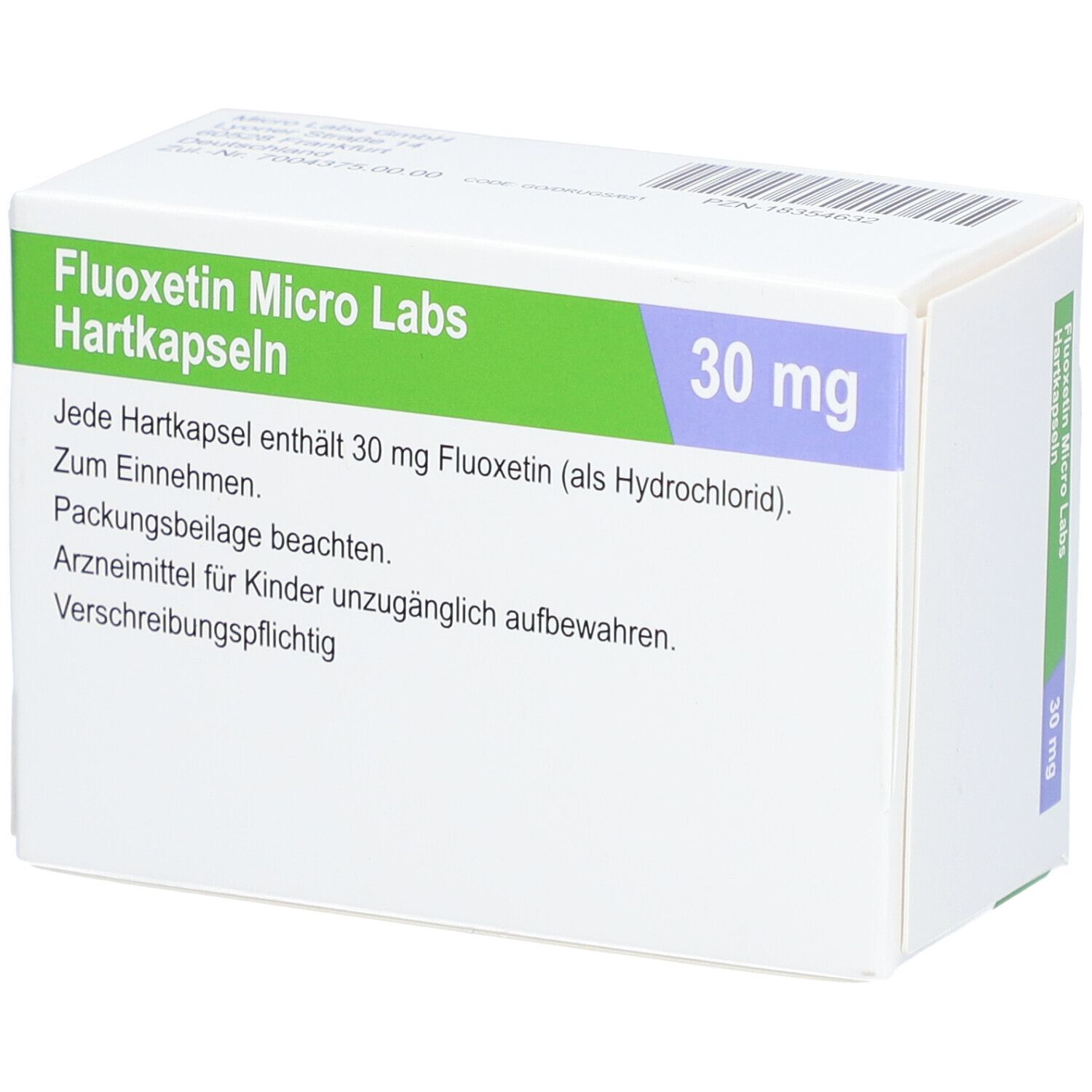 FLUOXETIN Micro Labs 30 mg Hartkapseln