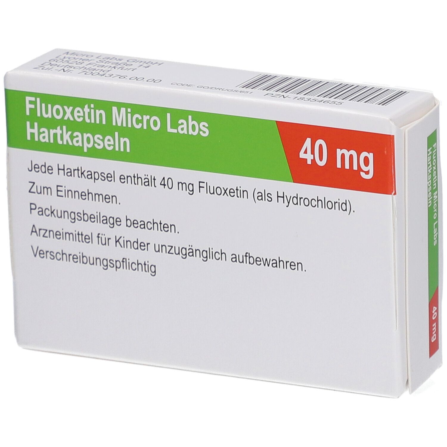 FLUOXETIN Micro Labs 40 mg Hartkapseln