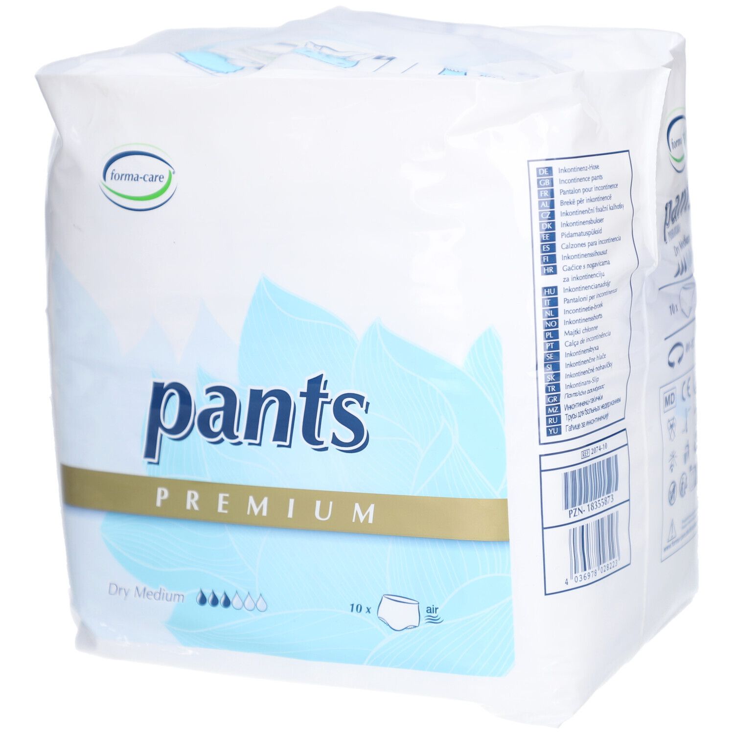 FORMA-care Pants Premium Dry medium 10 St Inkontinenzslip