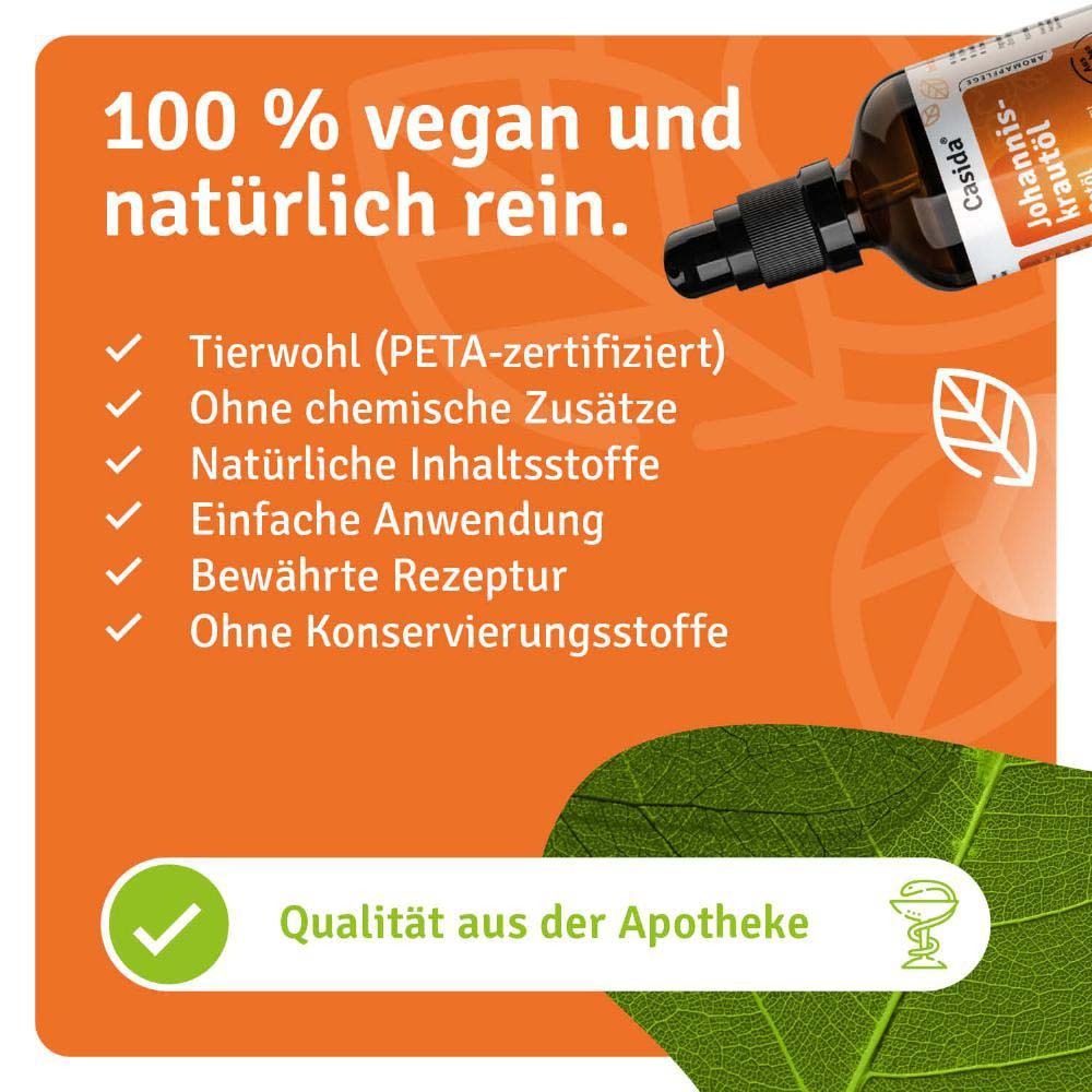 Produktflasche mit Text: 100 % vegan und natürlich rein. PETA-zertifiziert, ohne chemische Zusätze, natürliche Inhaltsstoffe.