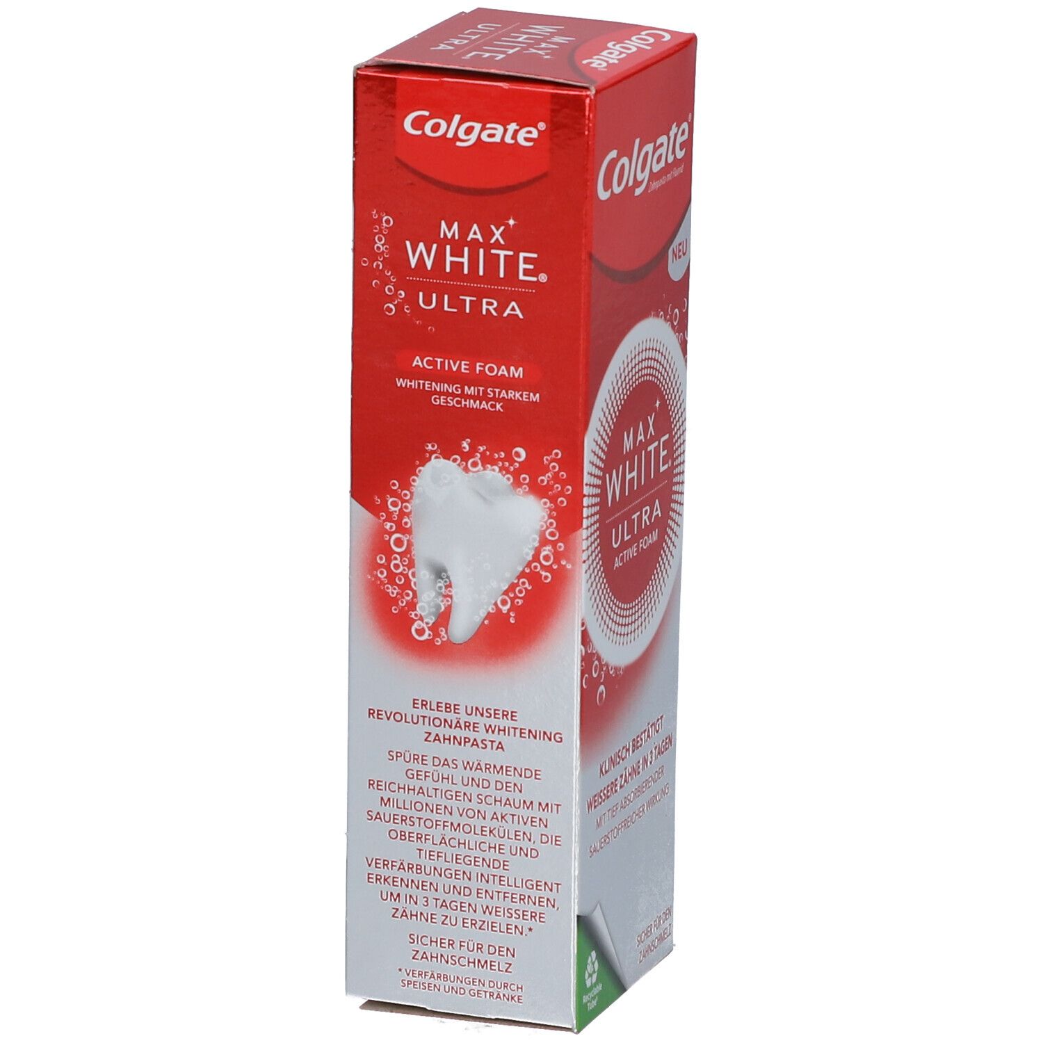 3 X 75ML COLGATE MAX WHITE ULTRA TOOTHPASTE - ACTIVE FOAM