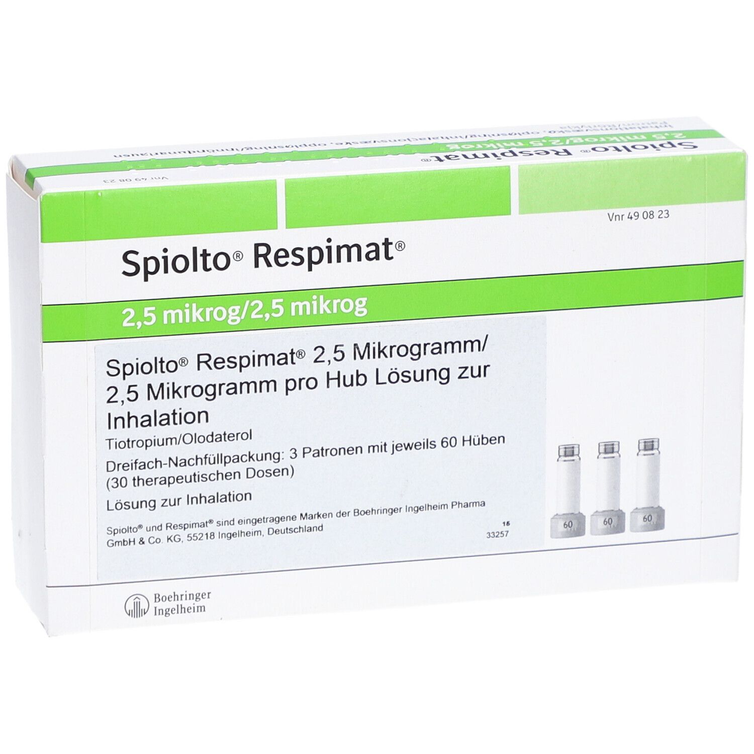 SPIOLTO Respimat 2,5 µg/2,5 µg Hub Nachfüllpackung
