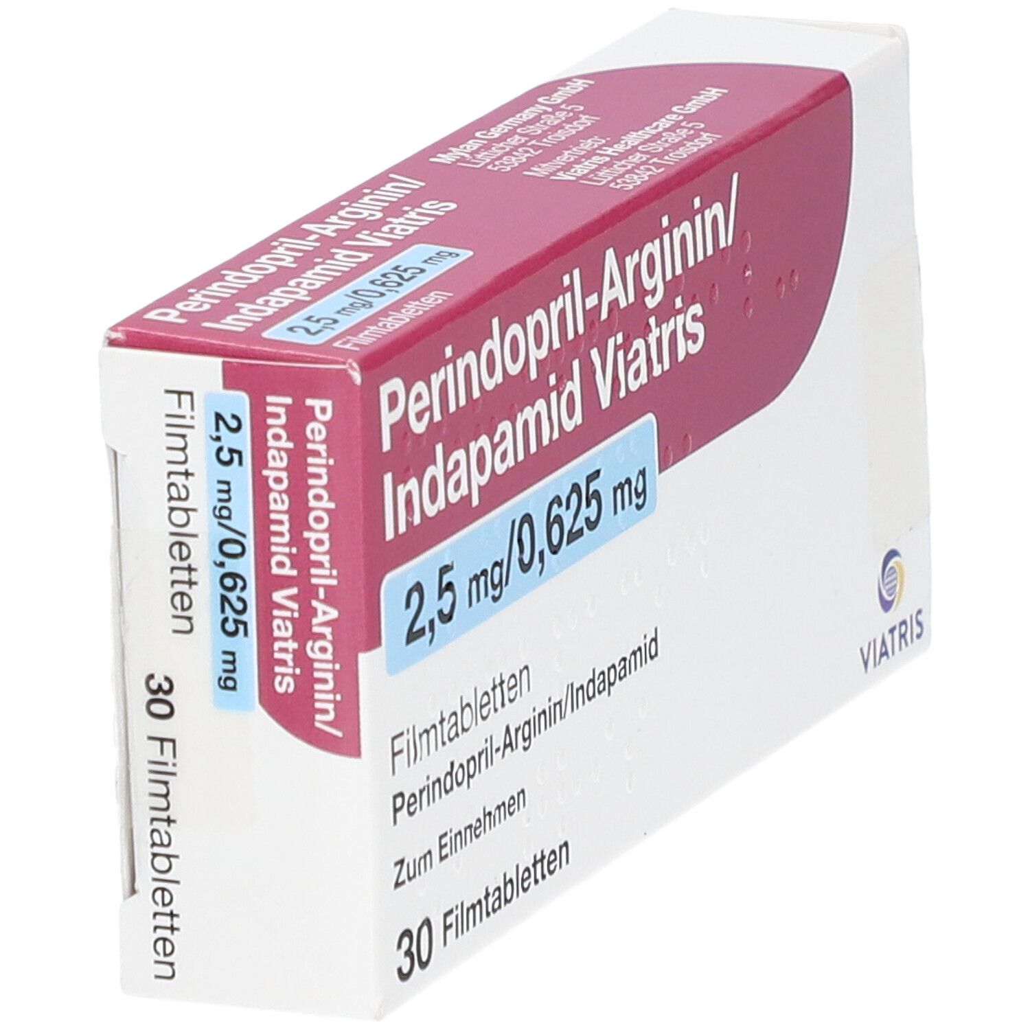 PERINDOPRIL-Arginin/Indapam.Viat.2,5mg/0,625mg FTA 30 St Filmtabletten