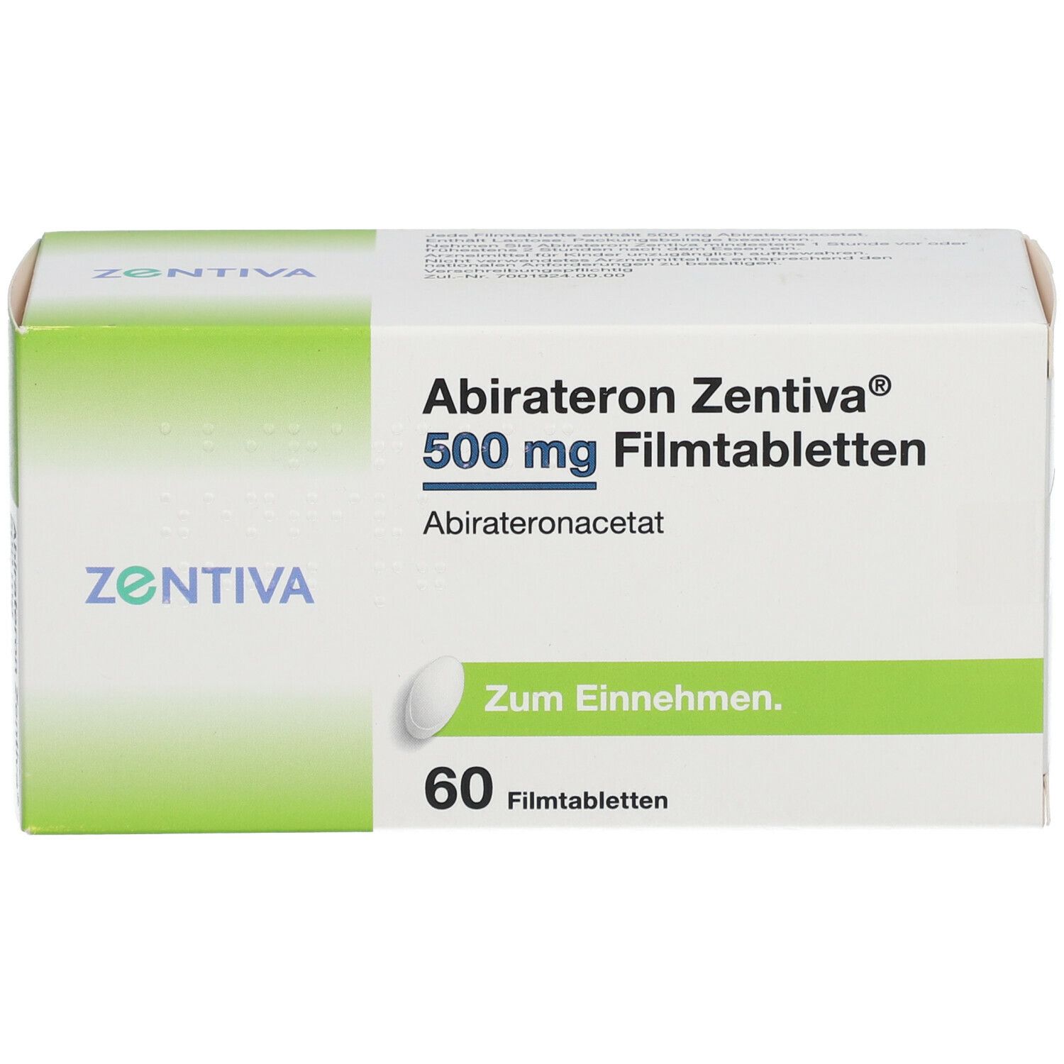 Abirateron Zentiva 500 mg Filmtabletten