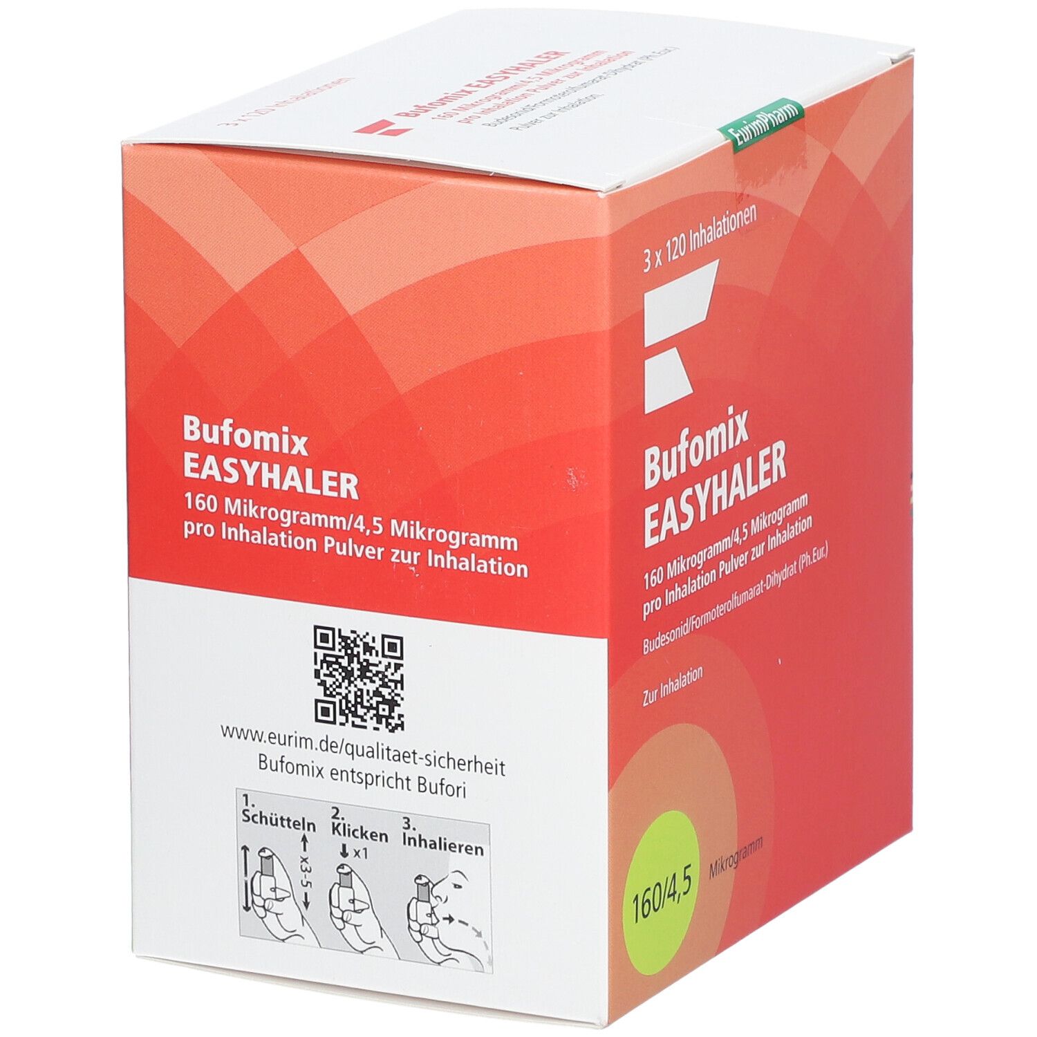 Bufomix Easyhaler 160/4,5 µg/Dosis 3x120ED Inh.-P. 3 St Inhalationspulver