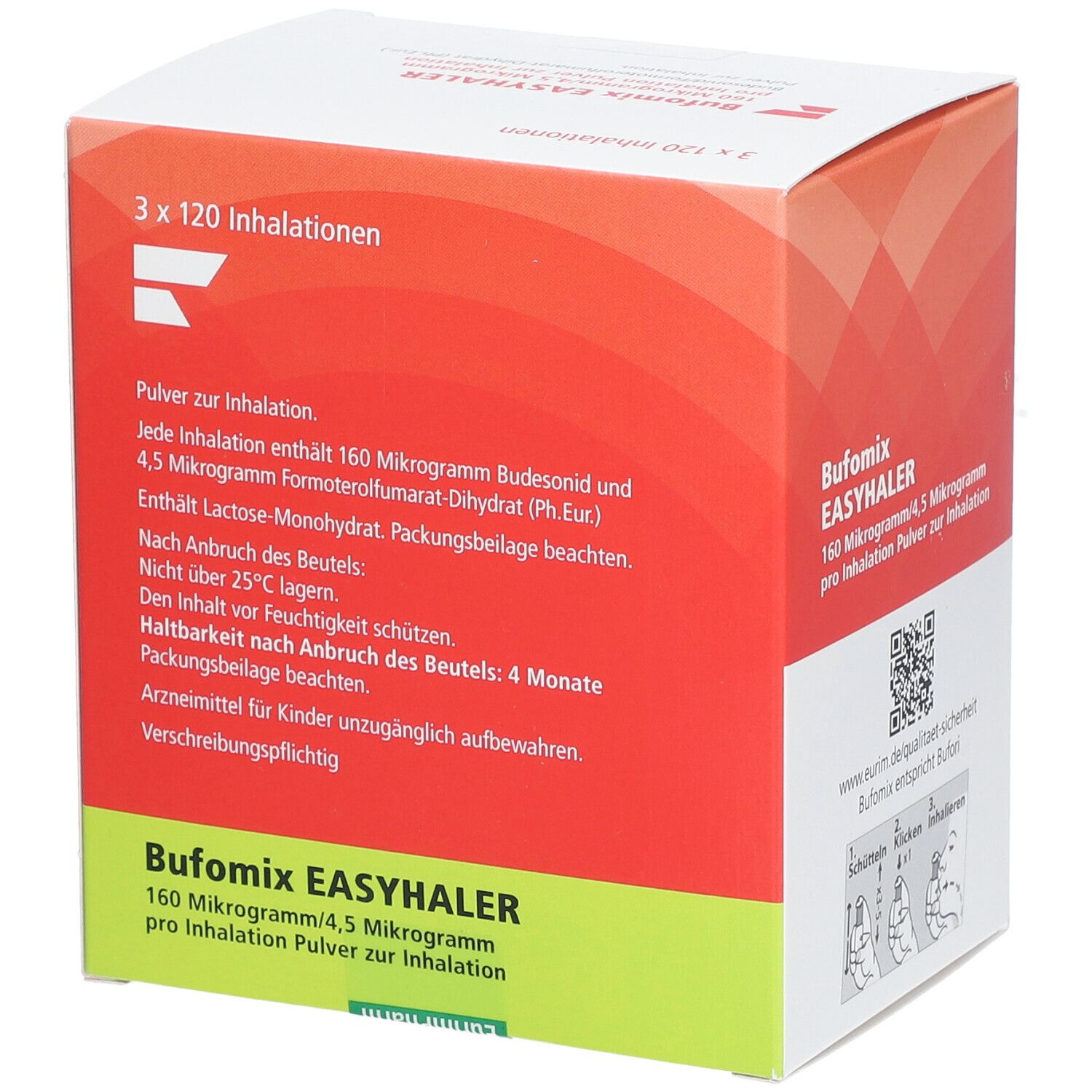 BUFOMIX Easyhaler 160/4,5 µg/Dosis 3x120ED Inh.-P.