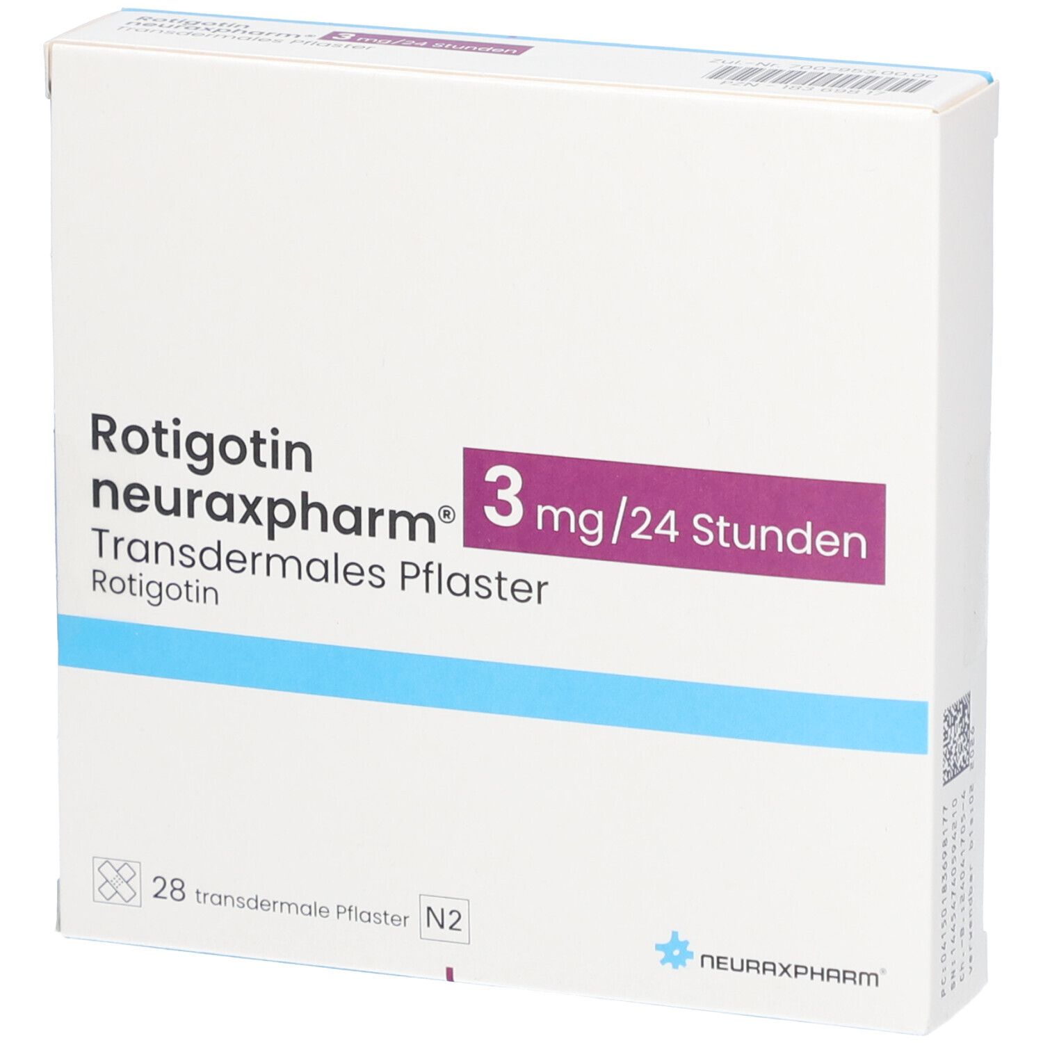 ROTIGOTIN neuraxpharm 3 mg/24 h transderm.Pflaster