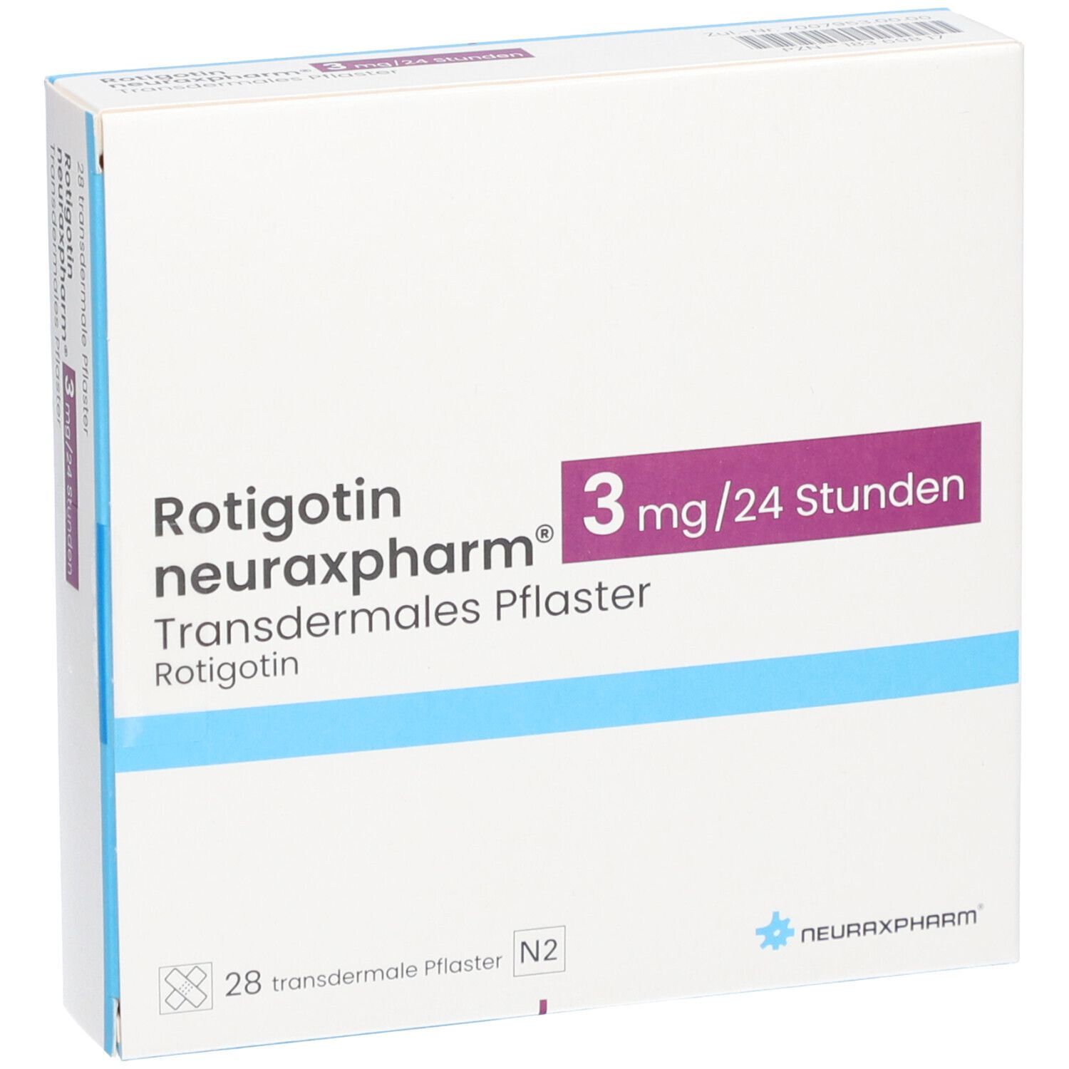 ROTIGOTIN neuraxpharm 3 mg/24 h transderm.Pflaster