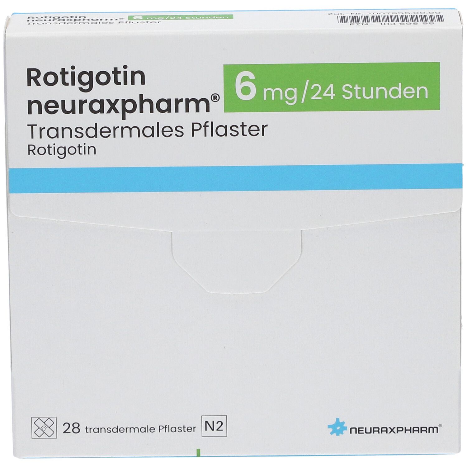 Rotigotin neuraxpharm 3 mg/24 h transderm.Pflaster 31 St Pflaster transdermal