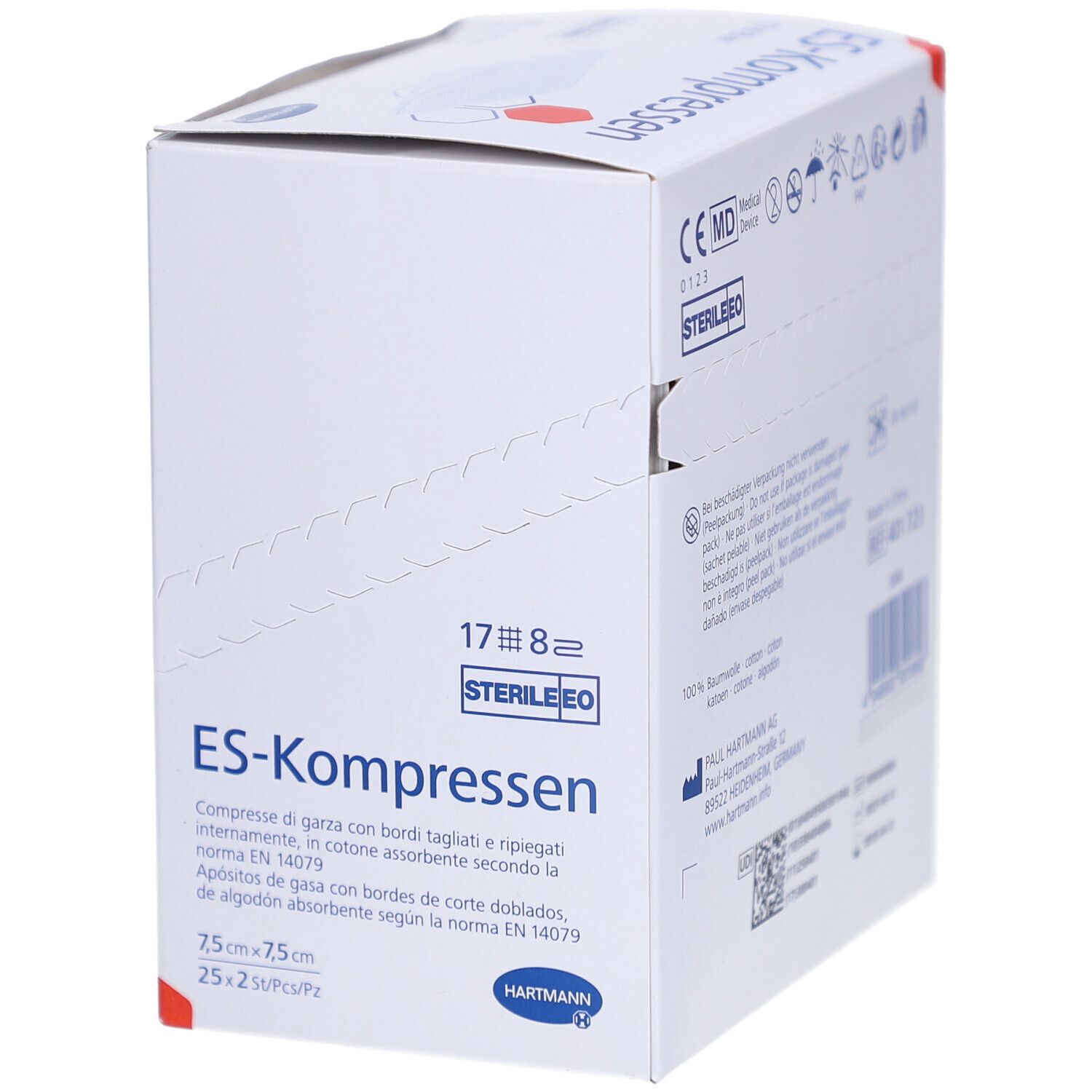 HARTMANN ES-Kompressen steril 7,5 x 7,5 cm