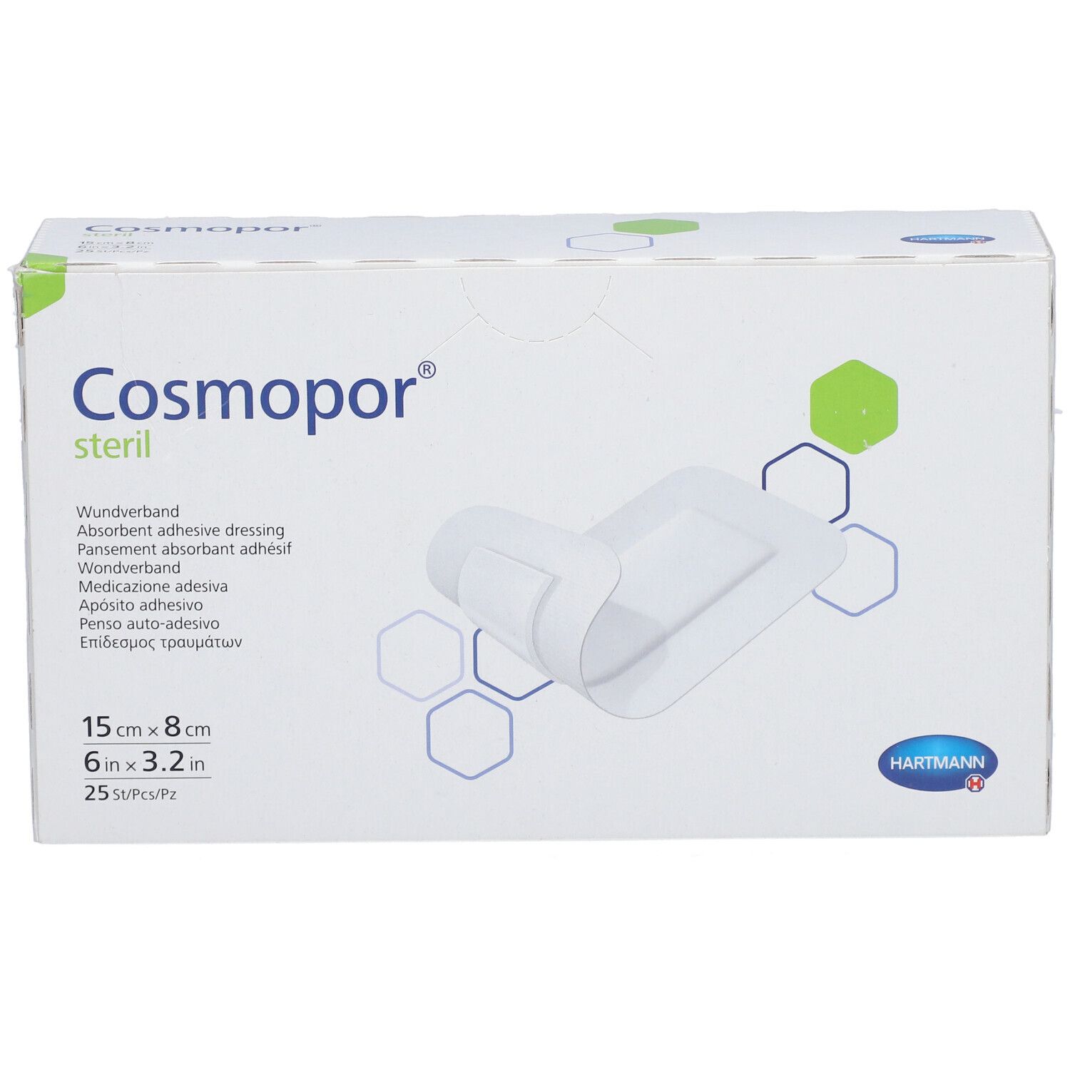 Cosmopor steril Wundverband, 15x8 cm, 25 Stück