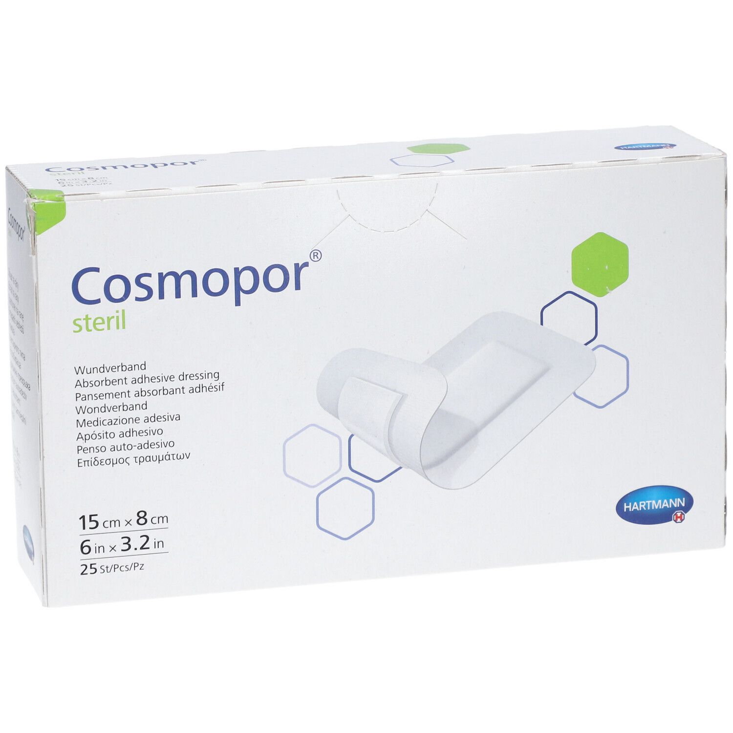 Cosmopor steril Wundverband, 15x8 cm, 25 Stück